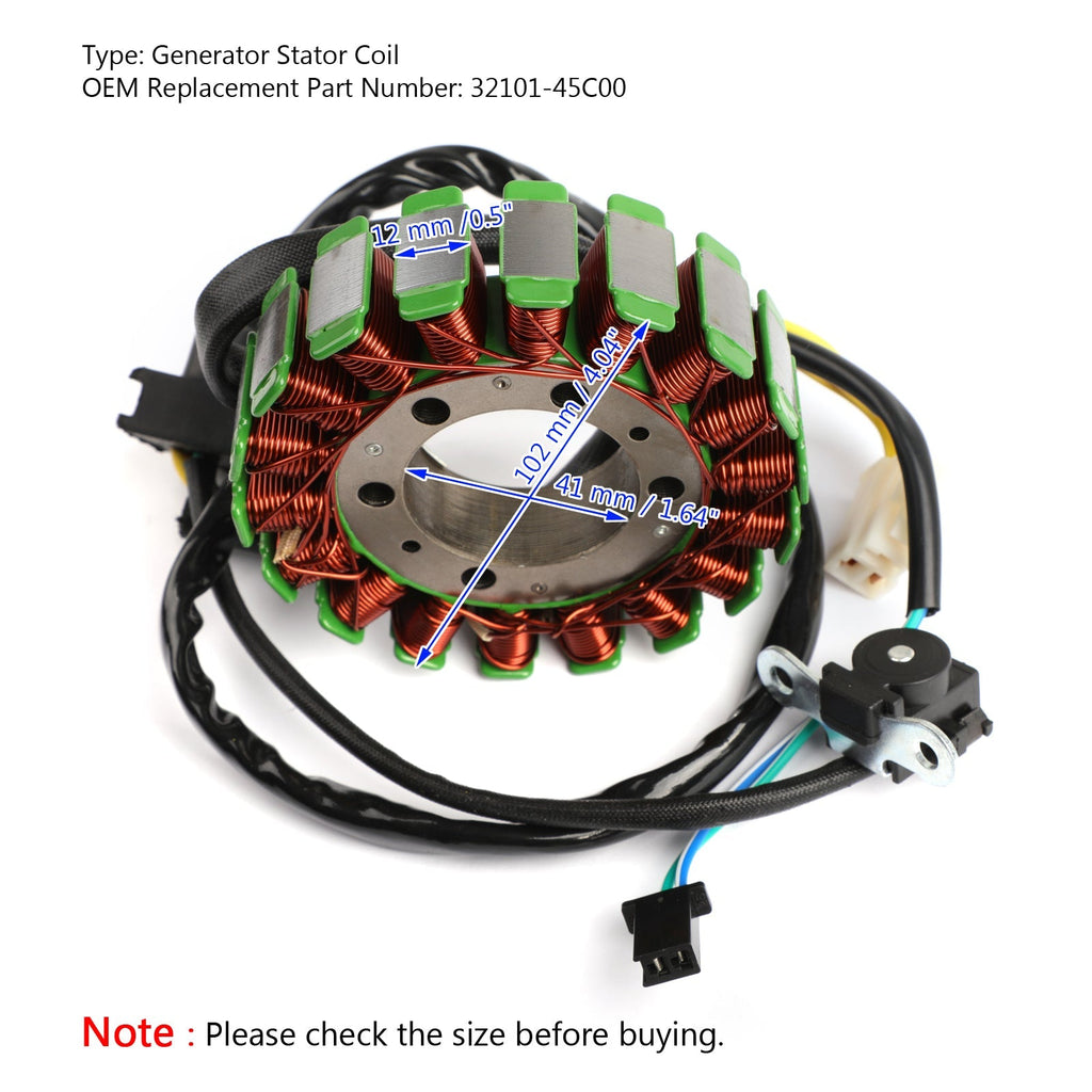 32101-45C00 Generator Stator Coil For Suzuki VS800 Intruder 800 VS800GL 1998-2009
