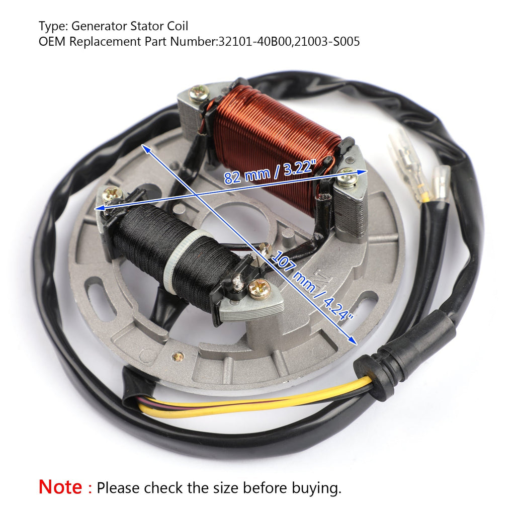 Generator Stator Coil Alternator Fit for Suzuki LT80 Quadsport KFX80 1987-2006