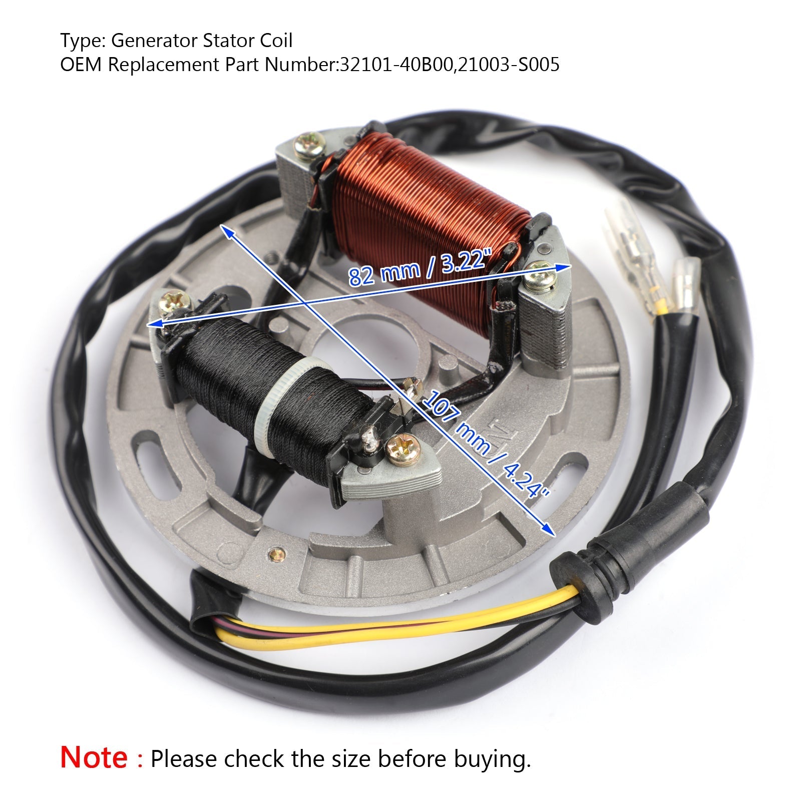 Generator Stator Coil Alternator Fit for Suzuki LT80 Quadsport KFX80 1987-2006