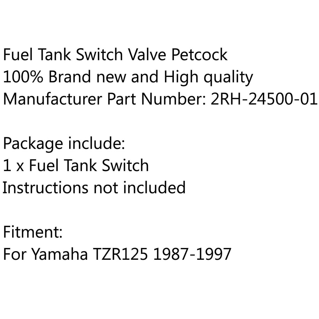 Gas Tank Fuel Switch Valve Pump Petcock 2RH-24500-01 For Yamaha TZR125 1987-1997