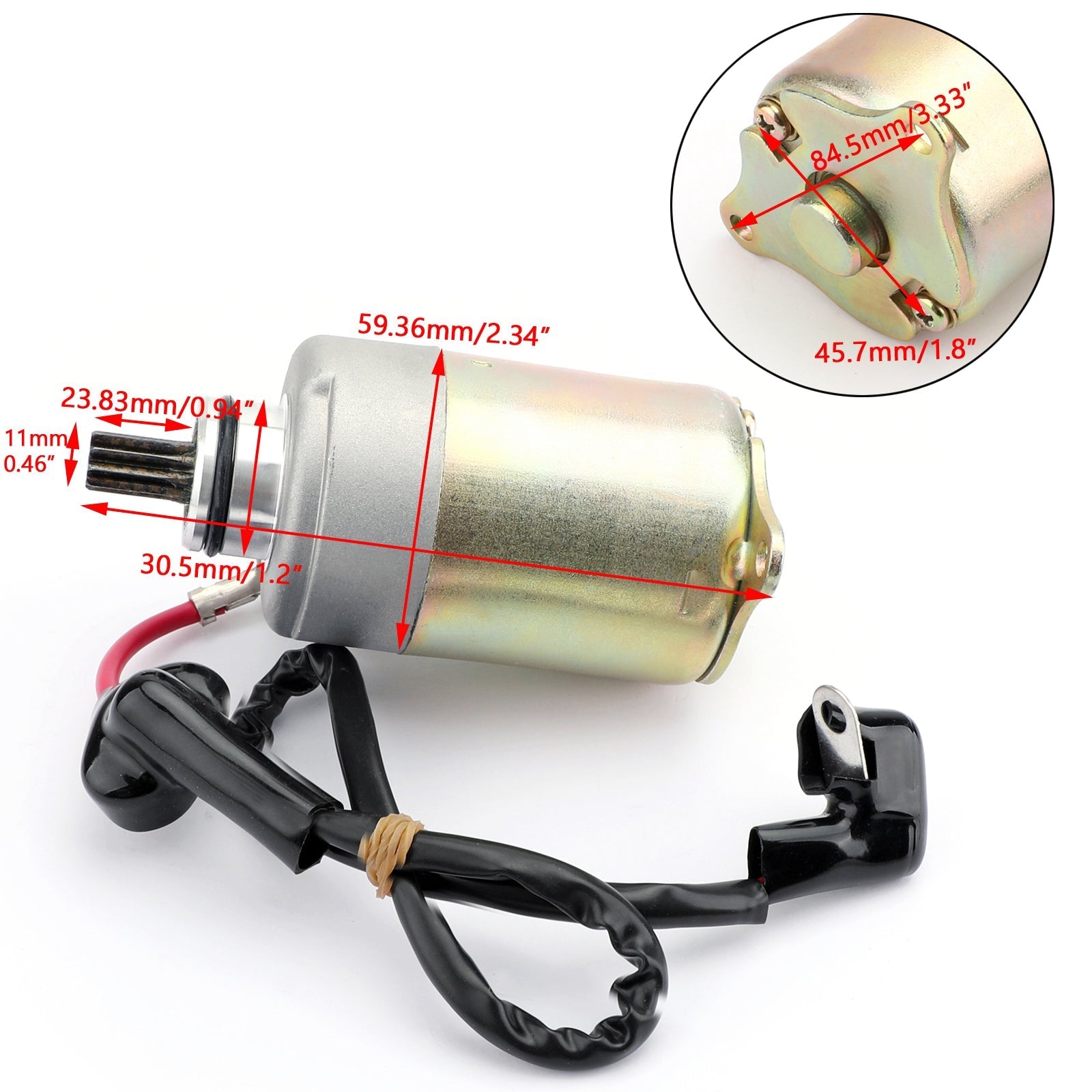Electric Starter Motor WITH WIRE For Polaris RZR 170 UTV 2009-17 0454488 0454945