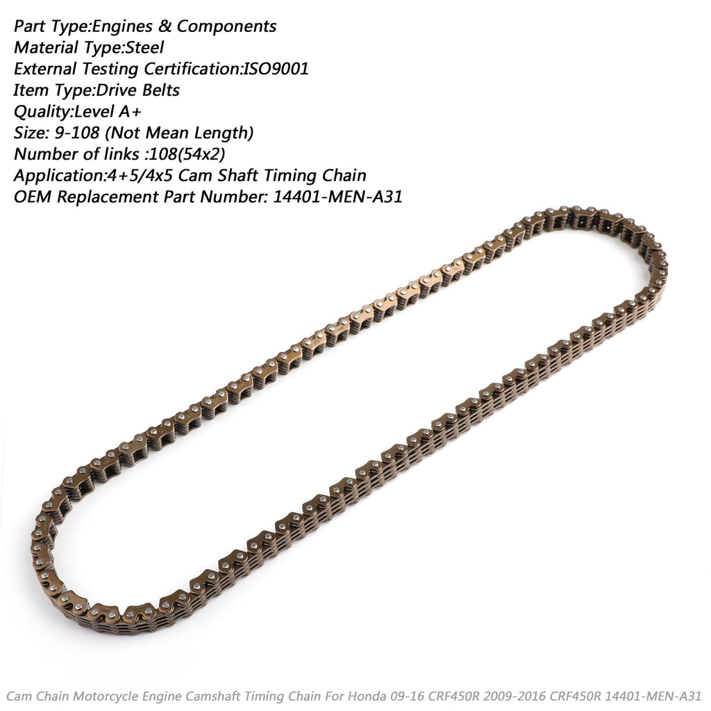 Timing Cam Chain Fit for Honda CRF450R 09-15 XL350R XR350R 83-85 CB250 78-83