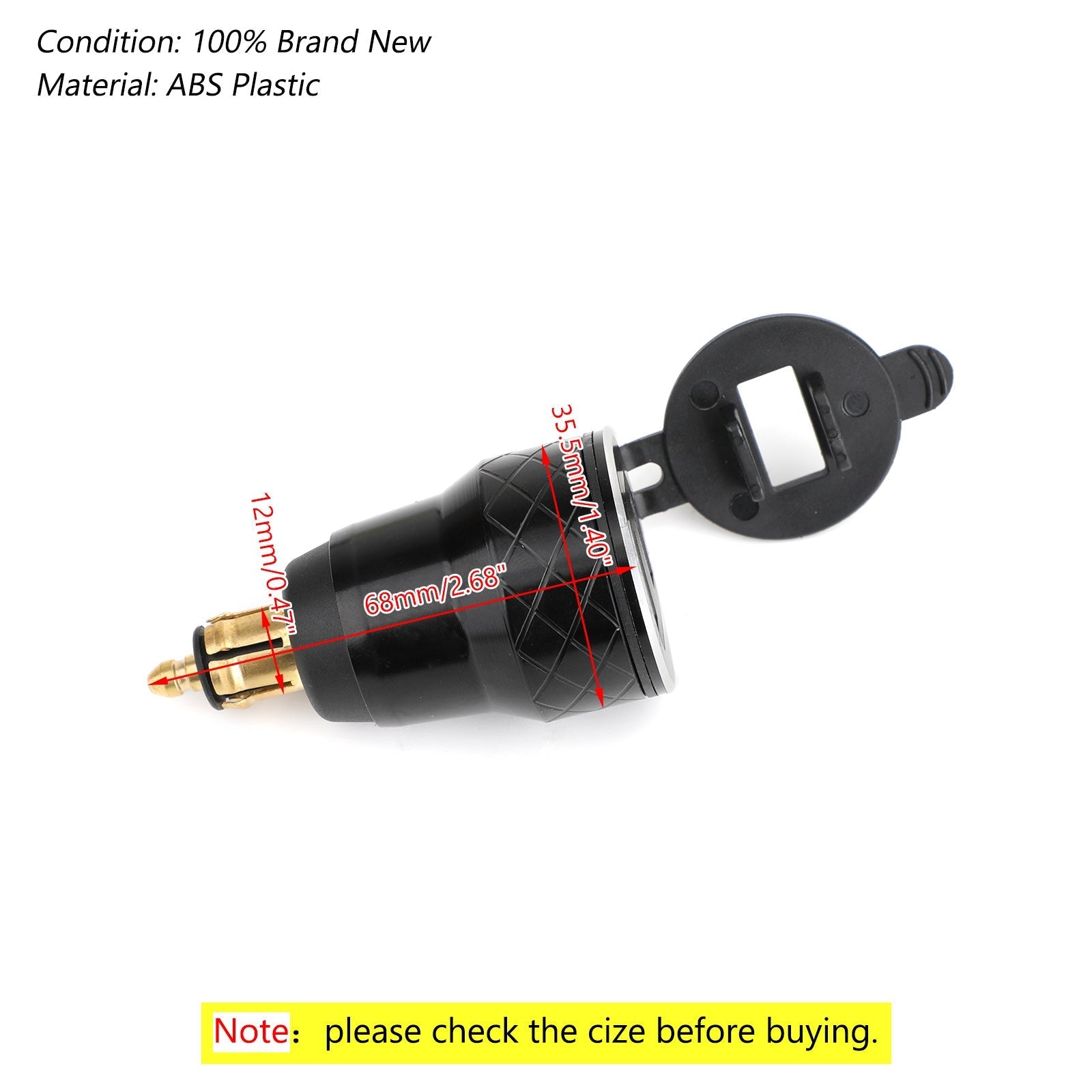 Motorcycle Dual USB Charger DIN Socket Voltmeter For BMW Motorbike EU Plug