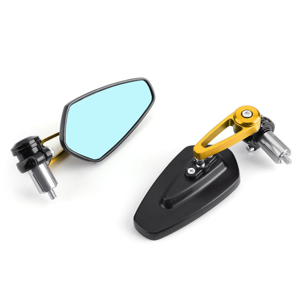 Universal Motorcycle Moto 7/8 22mm Handle Bar End Rearview Side Mirrors