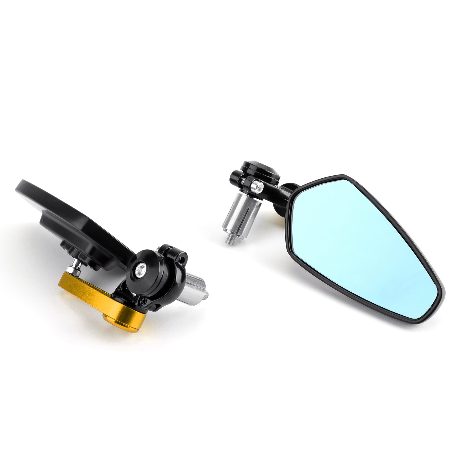 Universal Motorcycle Moto 7/8 22mm Handle Bar End Rearview Side Mirrors