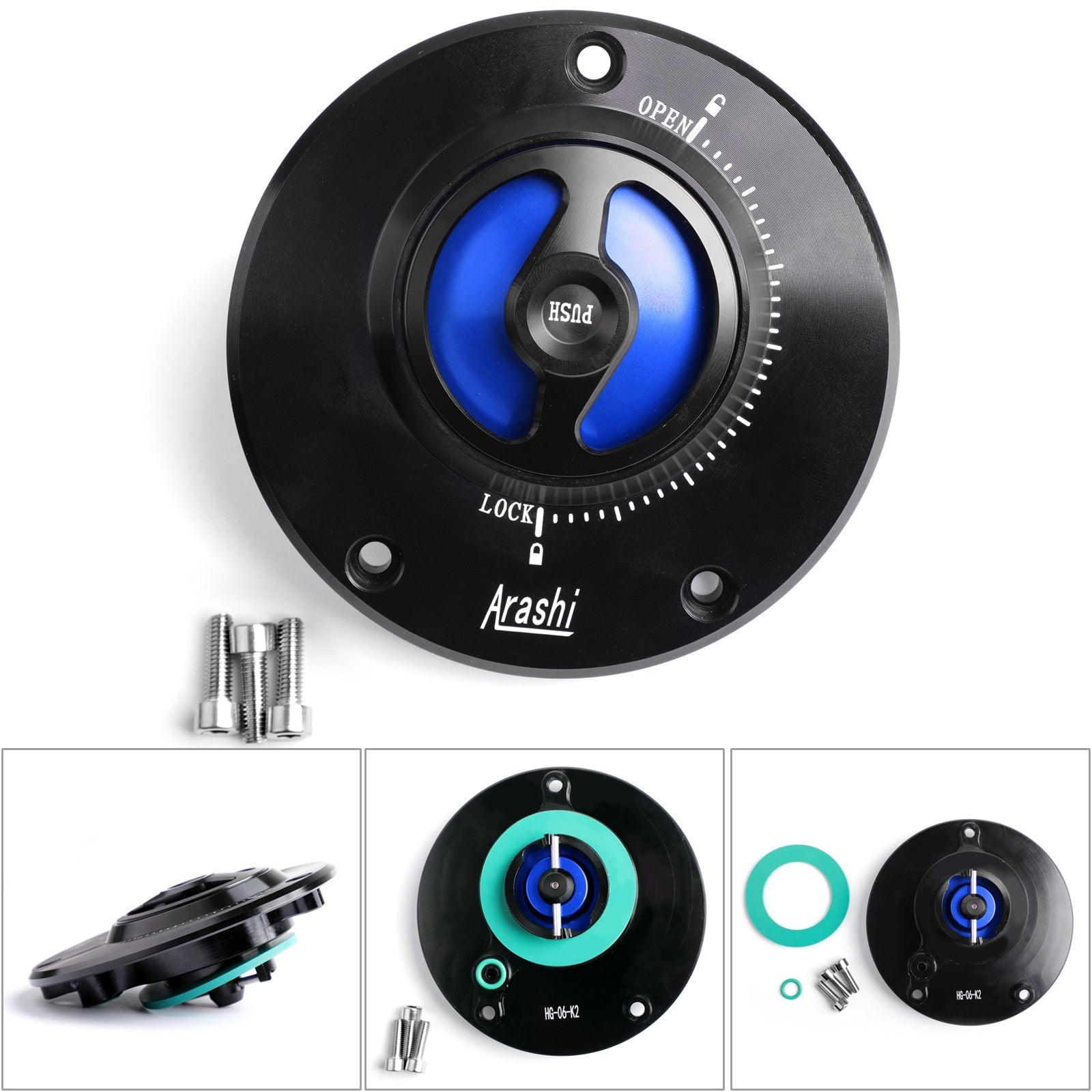CNC Fuel Gas Tank Cap For Kawasaki Z750/R Z800 Z1000/SX Ninja 600/650/1000 08-18