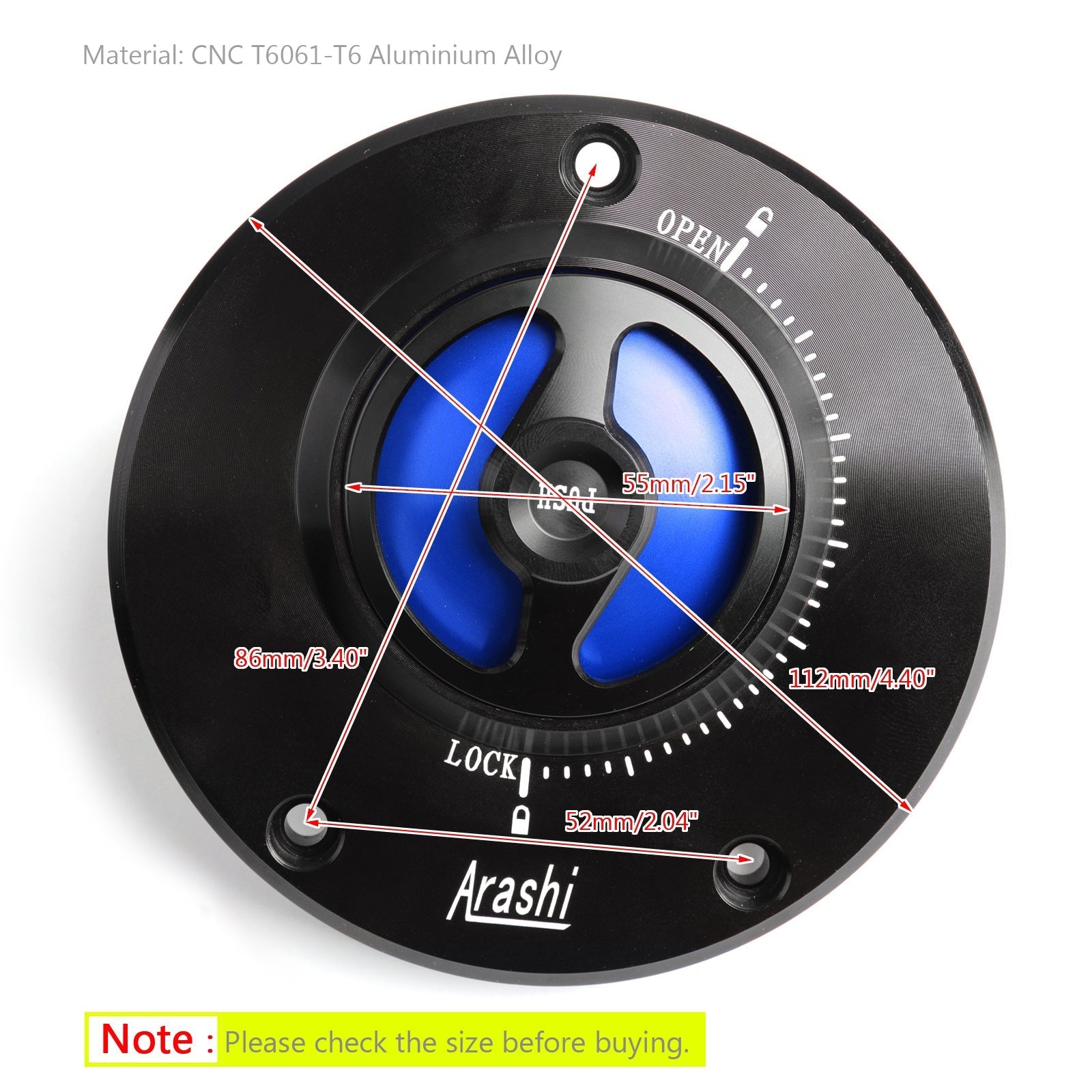 CNC Fuel Gas Tank Cap For Kawasaki Z750/R Z800 Z1000/SX Ninja 600/650/1000 08-18