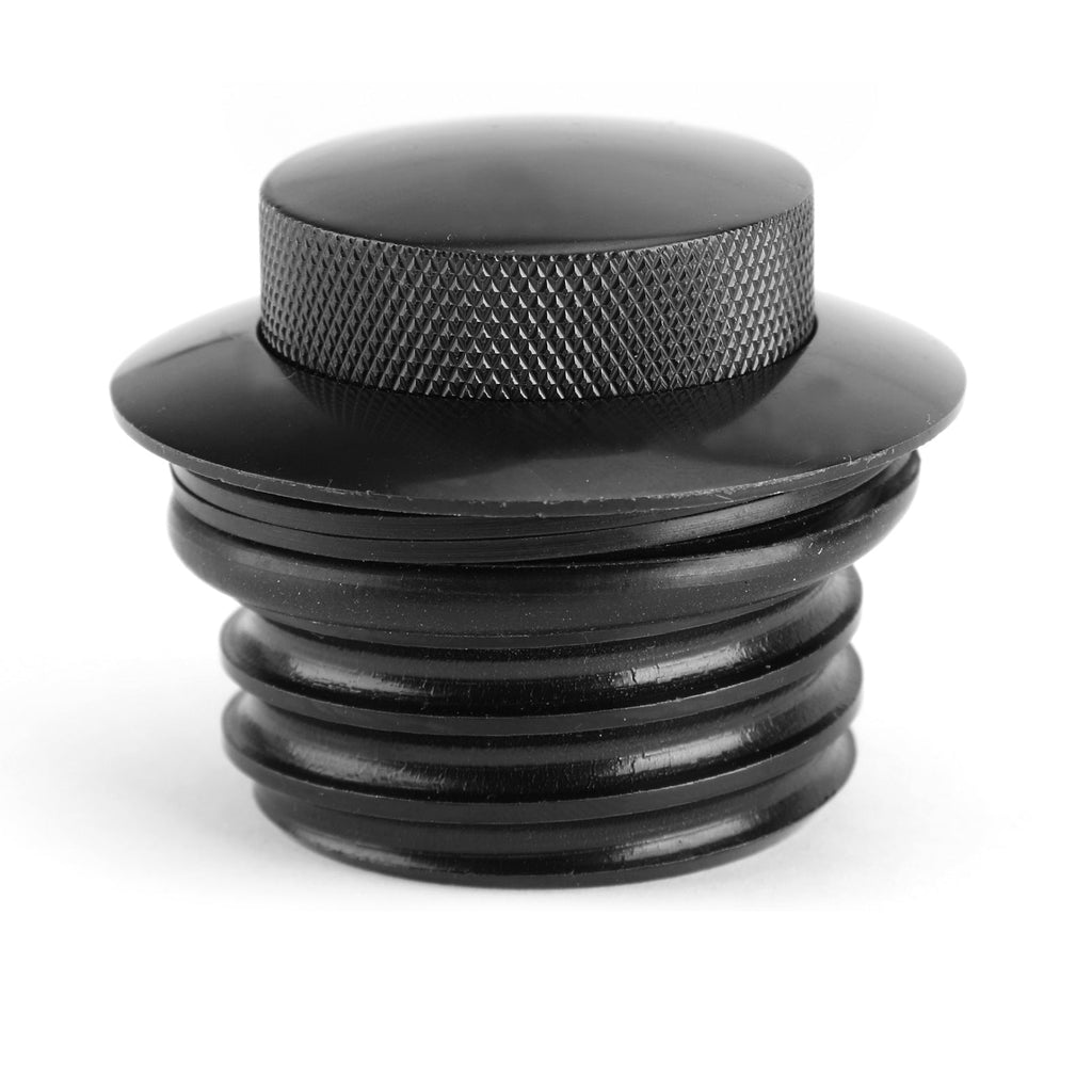 Black Flush Pop Up Reservoir Gas Cap Vented Fuel Tank Screw For Sportster