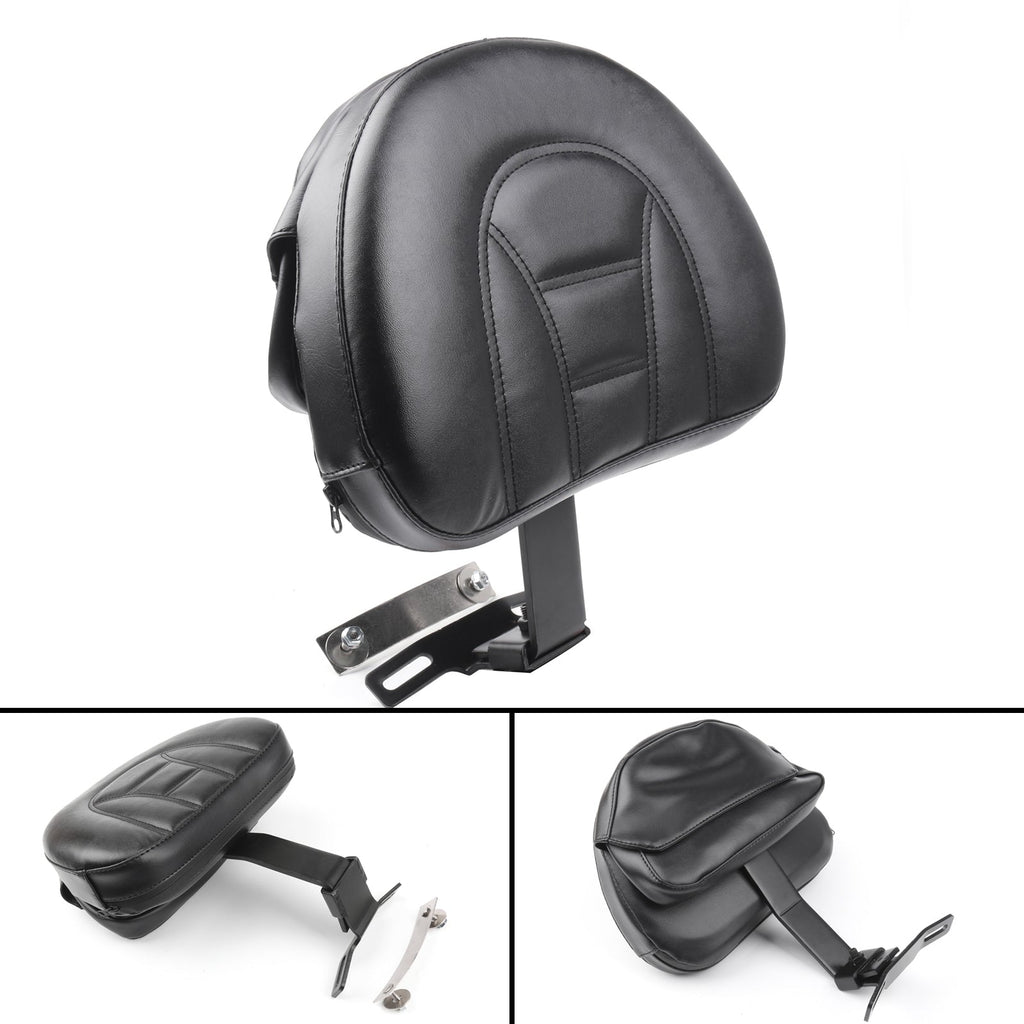 Adjustable Driver Rider Backrest Pad For Harley Fatboy Heritage Softail(07-17)