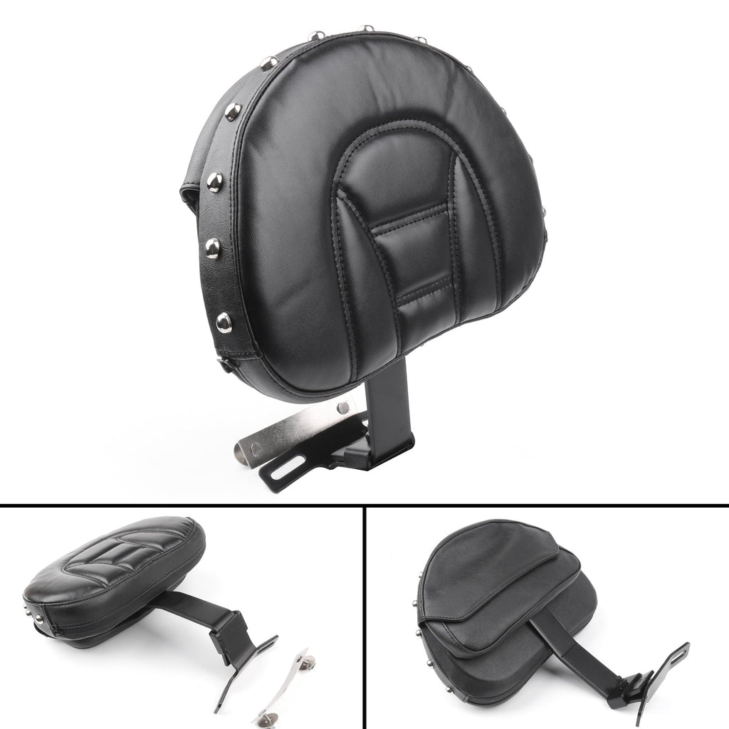 Driver Seat Rider Backrest Pad For 07-17 Harley Fatboy FLSTF Heritage Softail