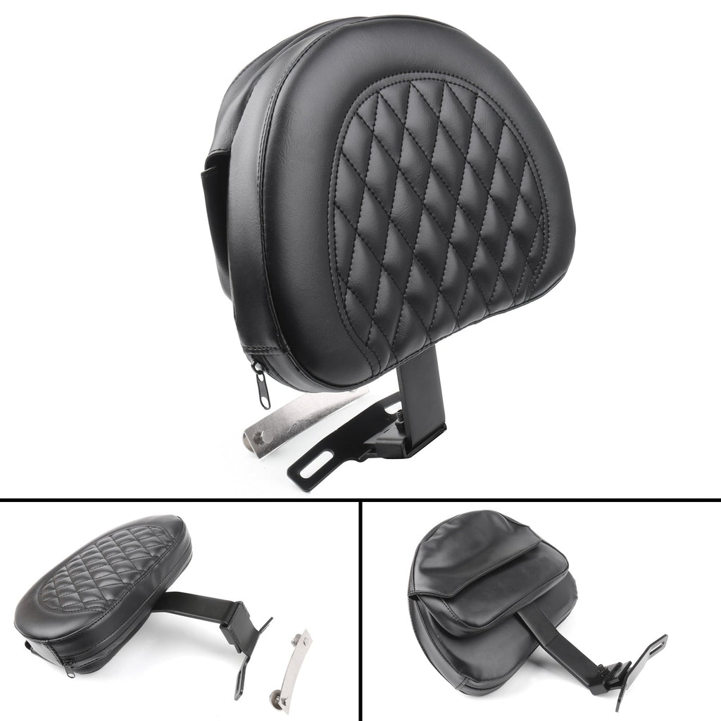 Driver Rider Backrest Pad For 07-17 Harley Fatboy FLSTF Heritage Softail