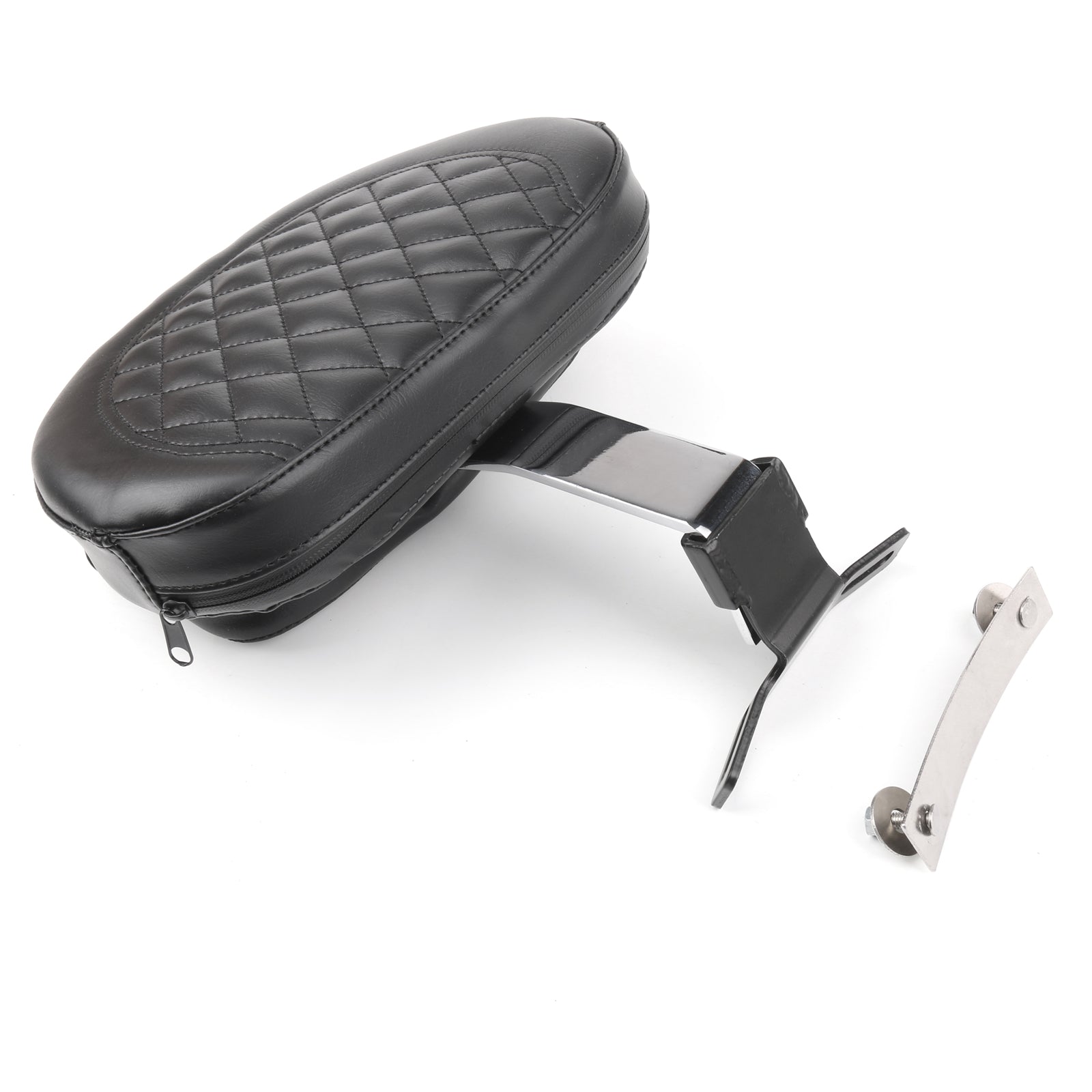 Driver Rider Backrest Pad For 07-17 Harley Fatboy FLSTF Heritage Softail