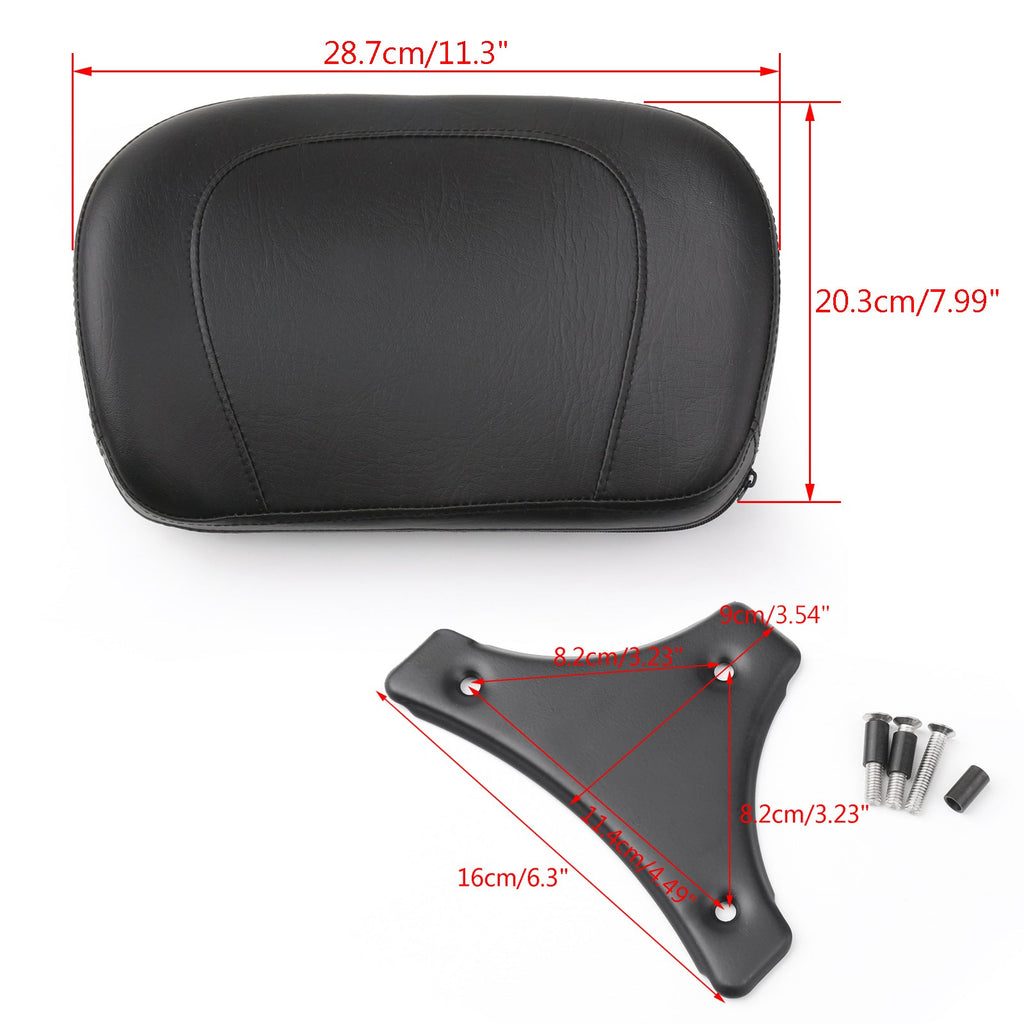 Sissy Bar Backrest Pad For Harley Electra Glide Road King Road Gilde 09-14