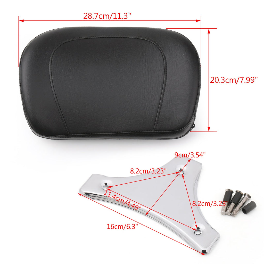 Sissy Bar Backrest Pad For Harley Electra Glide Road King Road Gilde 09-14