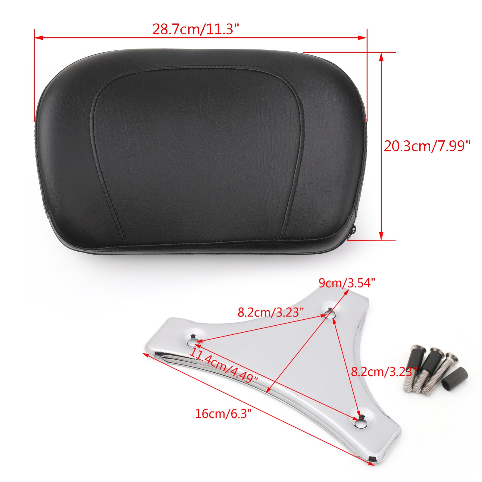 Sissy Bar Backrest Pad For Harley Electra Glide Road King Road Gilde 09-14