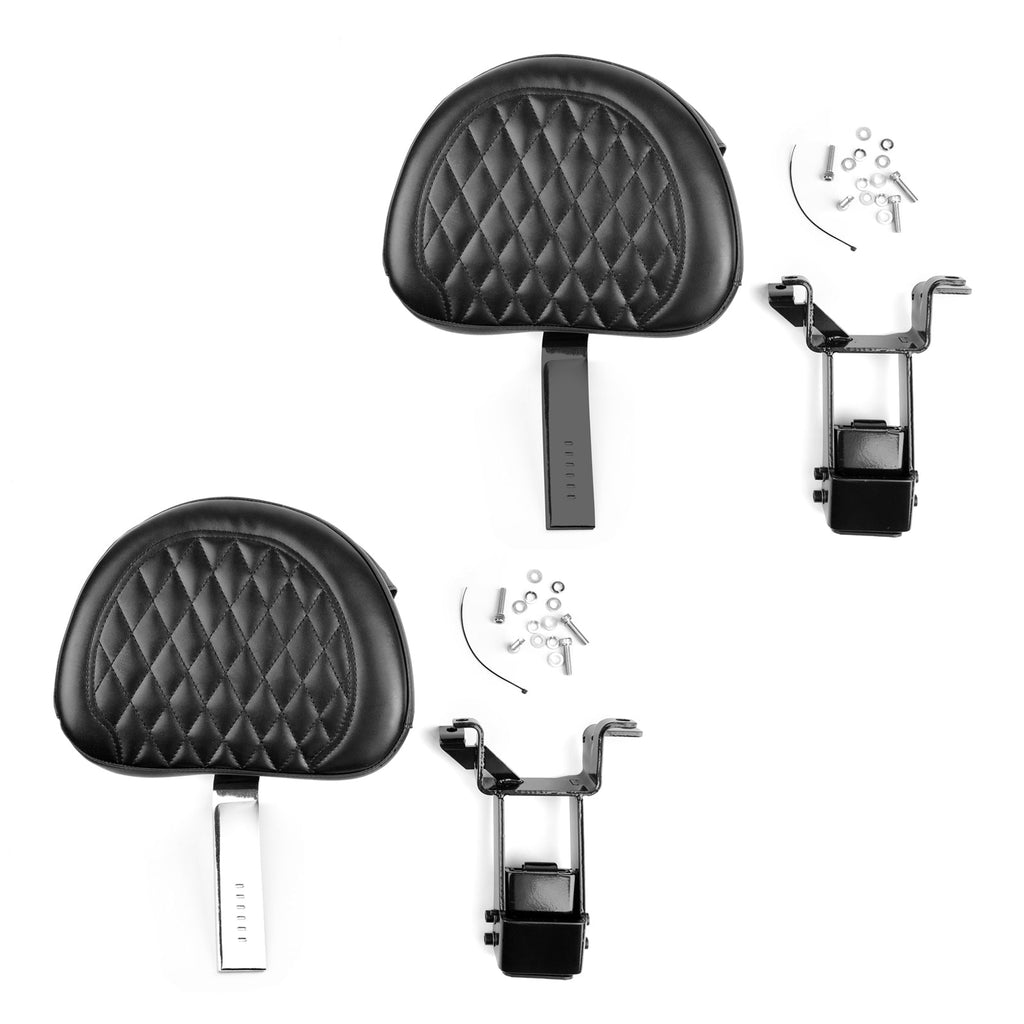 Plug-In Driver Backrest + Mounting Kit For Indian Chieftain Roadmaster 14-23 BLK