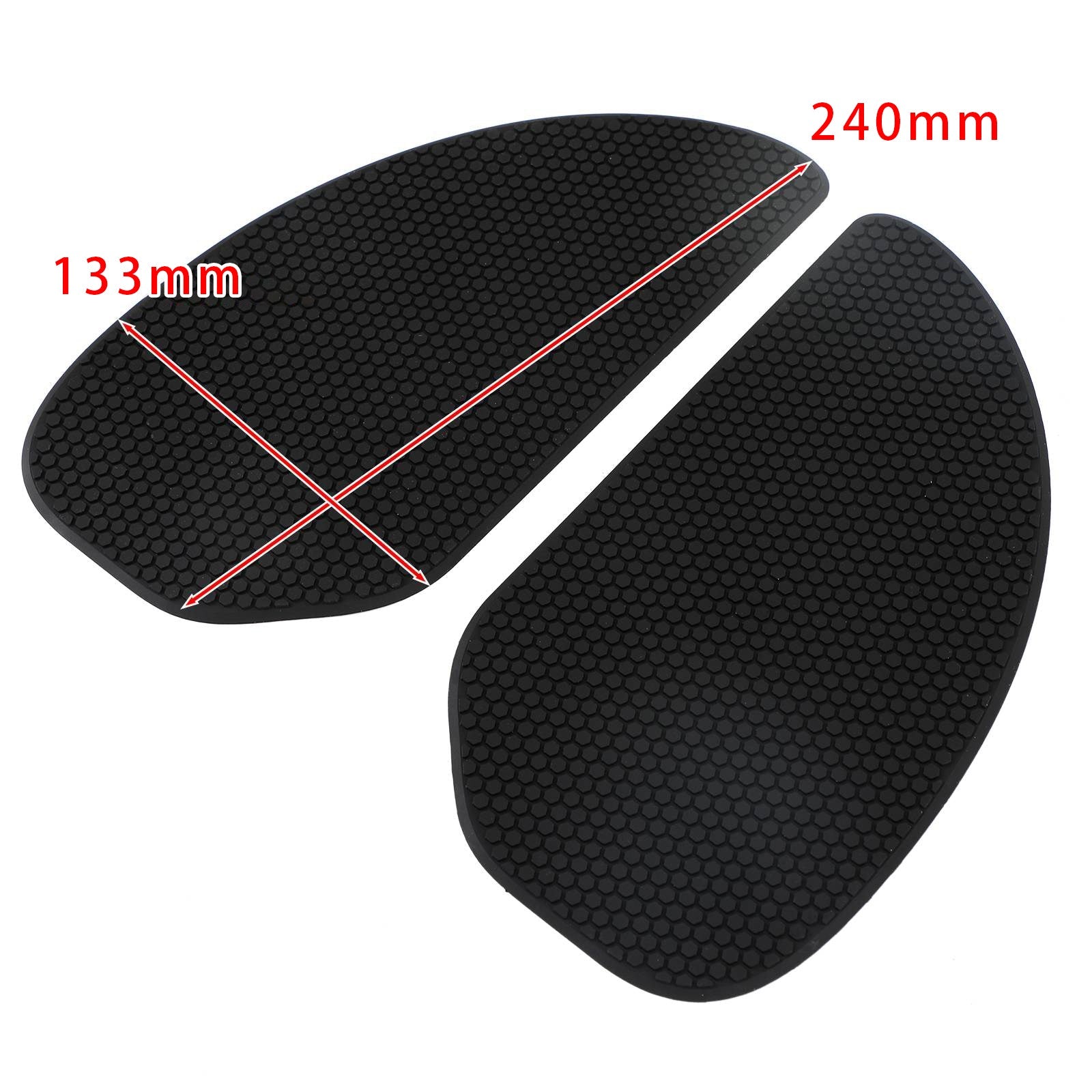 2x Side Tank Traction Grips Pads For Cafe Racer Custom Bobber Chopper Clubman