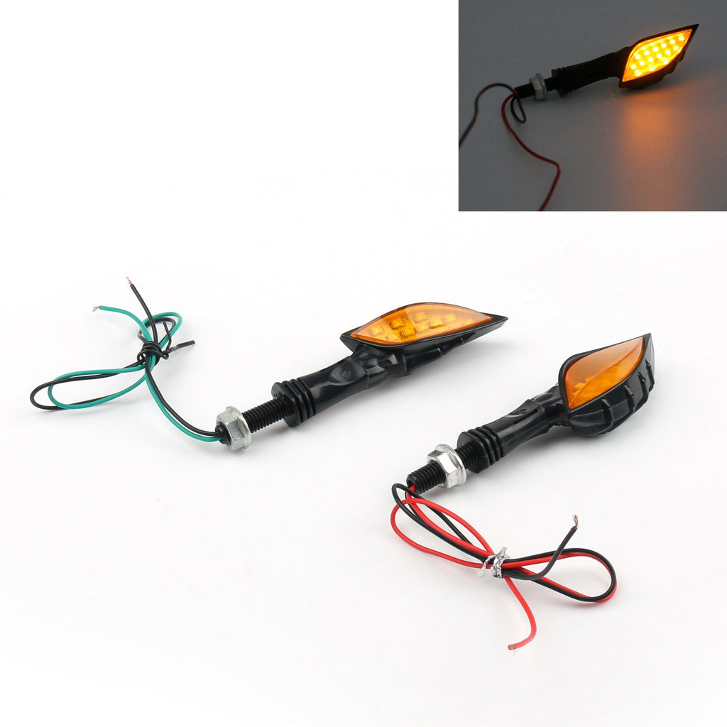Universal Black Skeleton Hand LED Turn Signals Blinker Indicator 3 Color