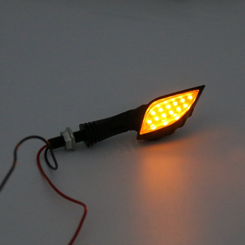 Universal Black Skeleton Hand LED Turn Signals Blinker Indicator 3 Color