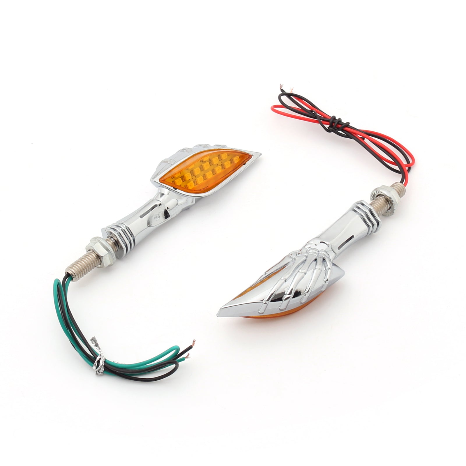 Universal Skeleton Hand LED Turn Signals Blinker Indicator 3 Color