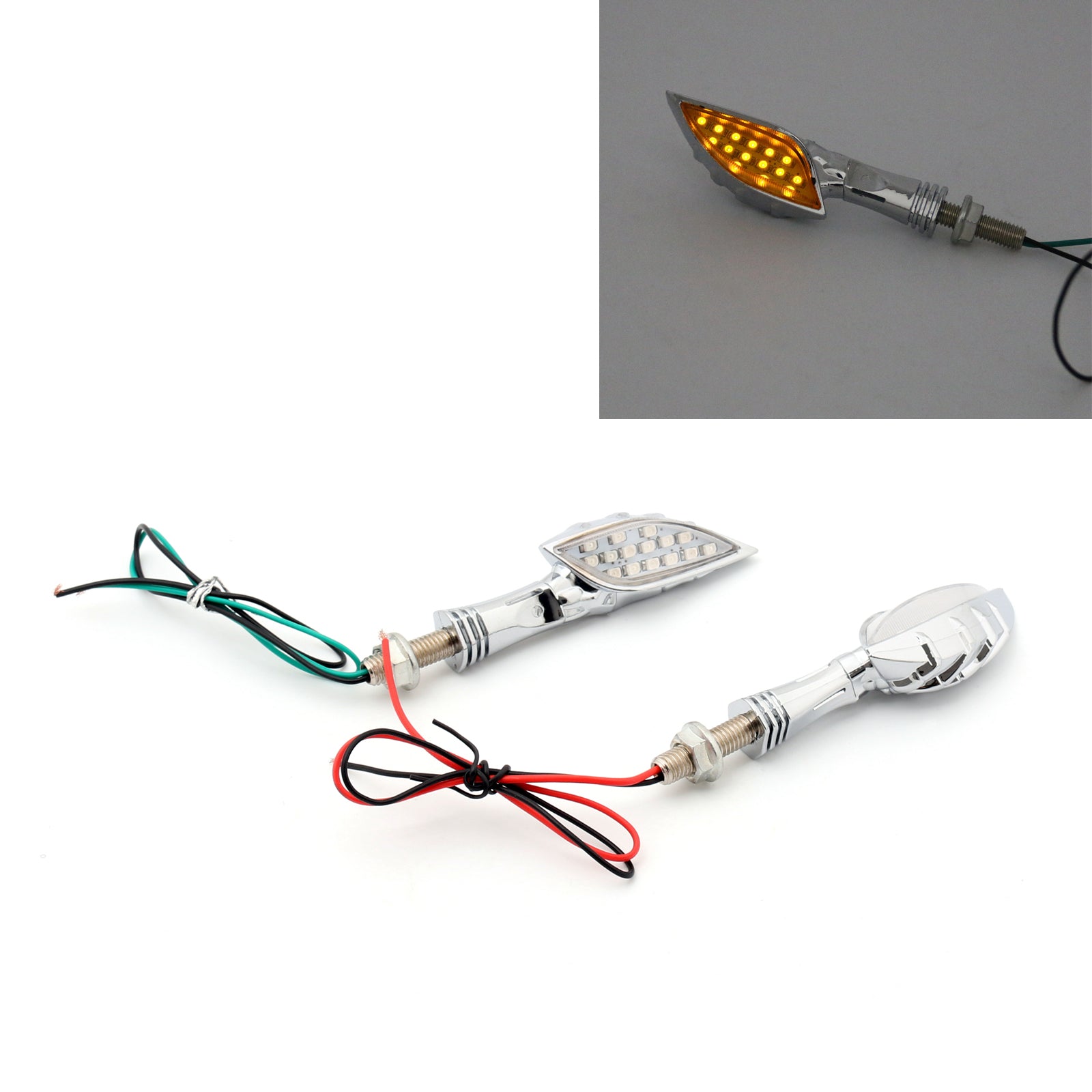 Universal Skeleton Hand LED Turn Signals Blinker Indicator 3 Color