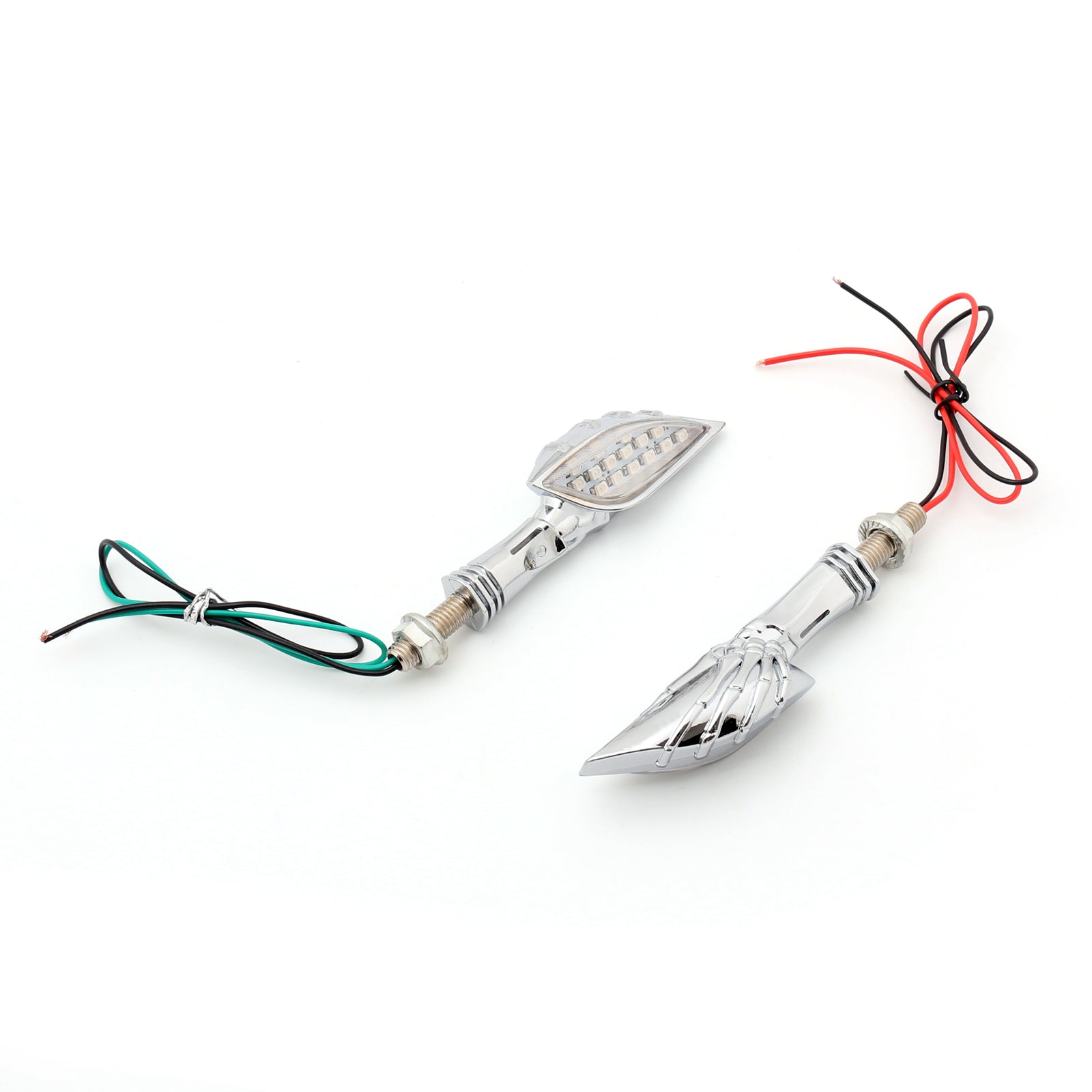 Universal Skeleton Hand LED Turn Signals Blinker Indicator 3 Color