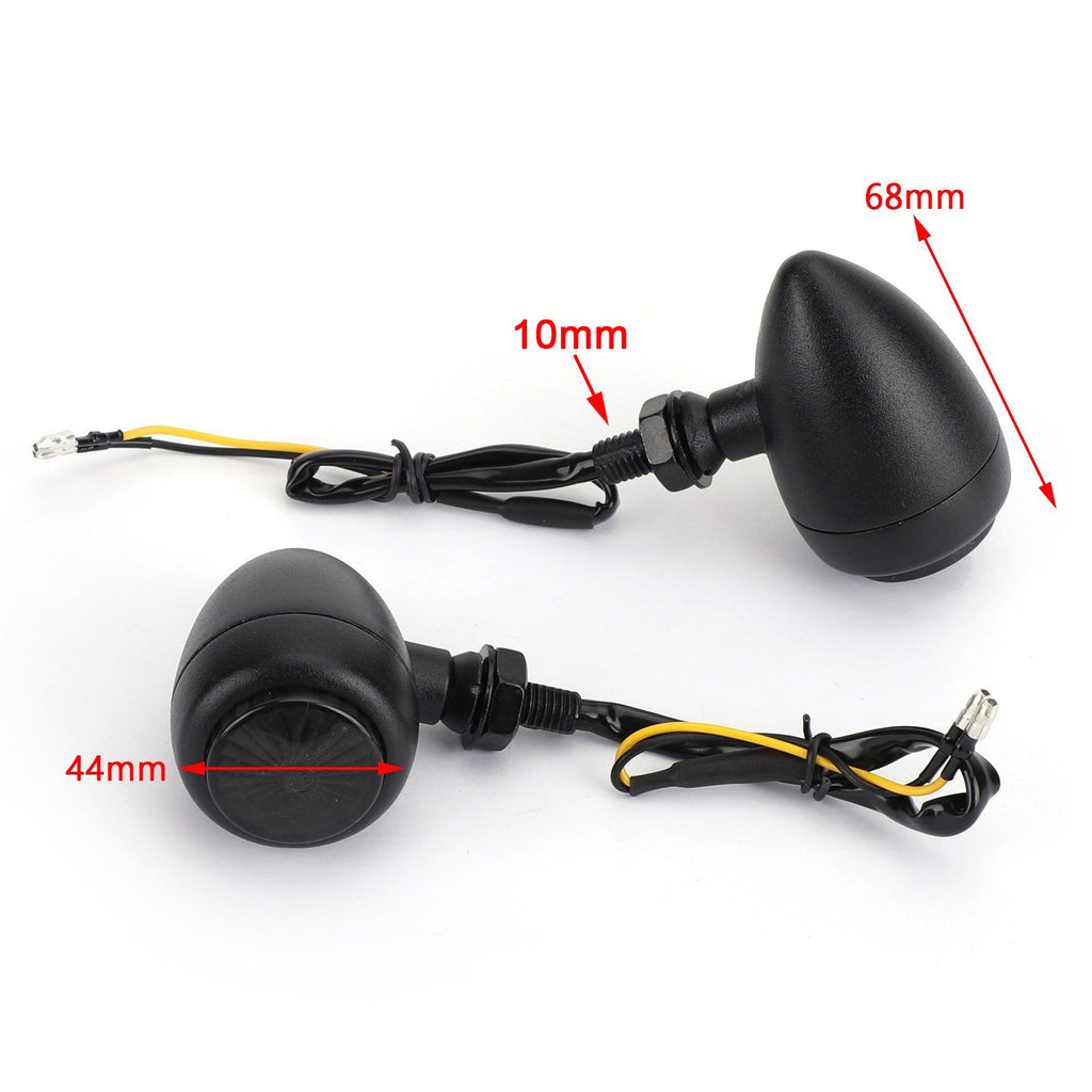 Motorcycle Bullet Turn Signals Indicators For Harley Chopper Cafe Racer 2 Color