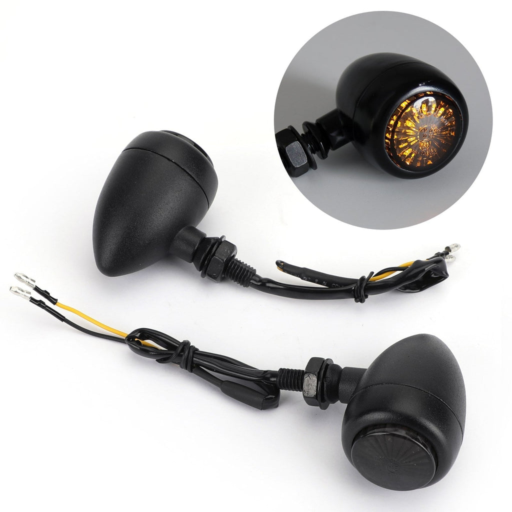 Motorcycle Bullet Turn Signals Indicators For Harley Chopper Cafe Racer 2 Color
