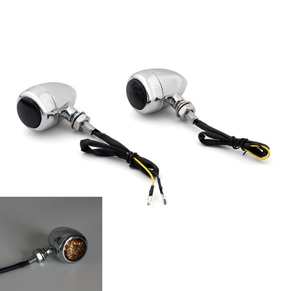 Motorcycle Bullet Turn Signals Indicators For Harley Chopper Cafe Racer 2 Color
