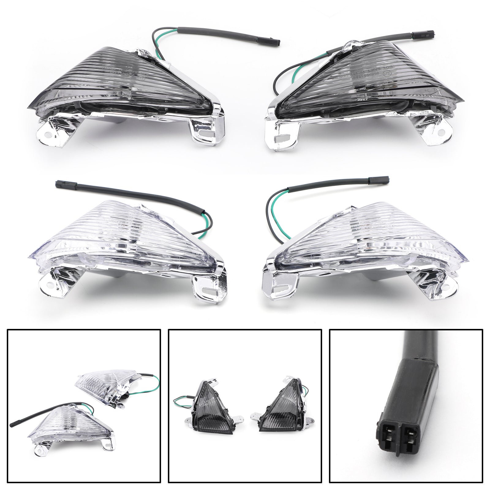Front Turn Signals lens for Kawasaki ZX14R ZX10R ZX636/ZX6R Ninja 650F Concours