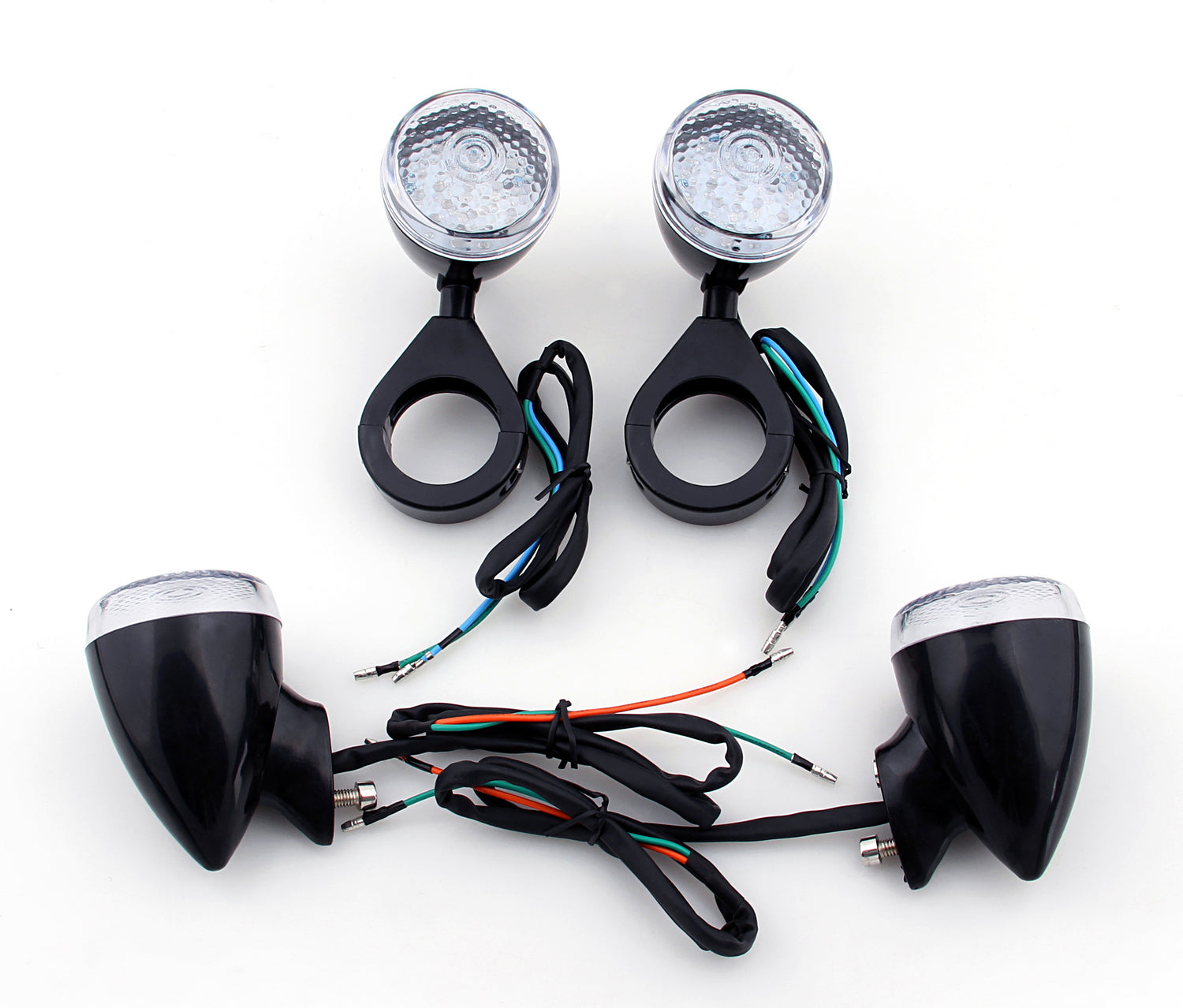 Turn Signal Light 41mm Relocation Clamp For Harley Dyna Sportster Black