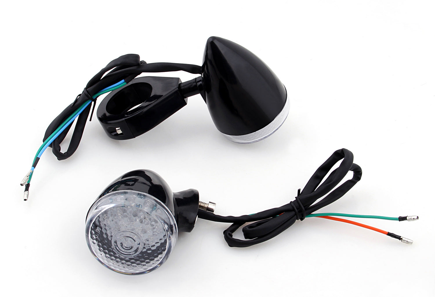 Turn Signal Light 41mm Relocation Clamp For Harley Dyna Sportster Black