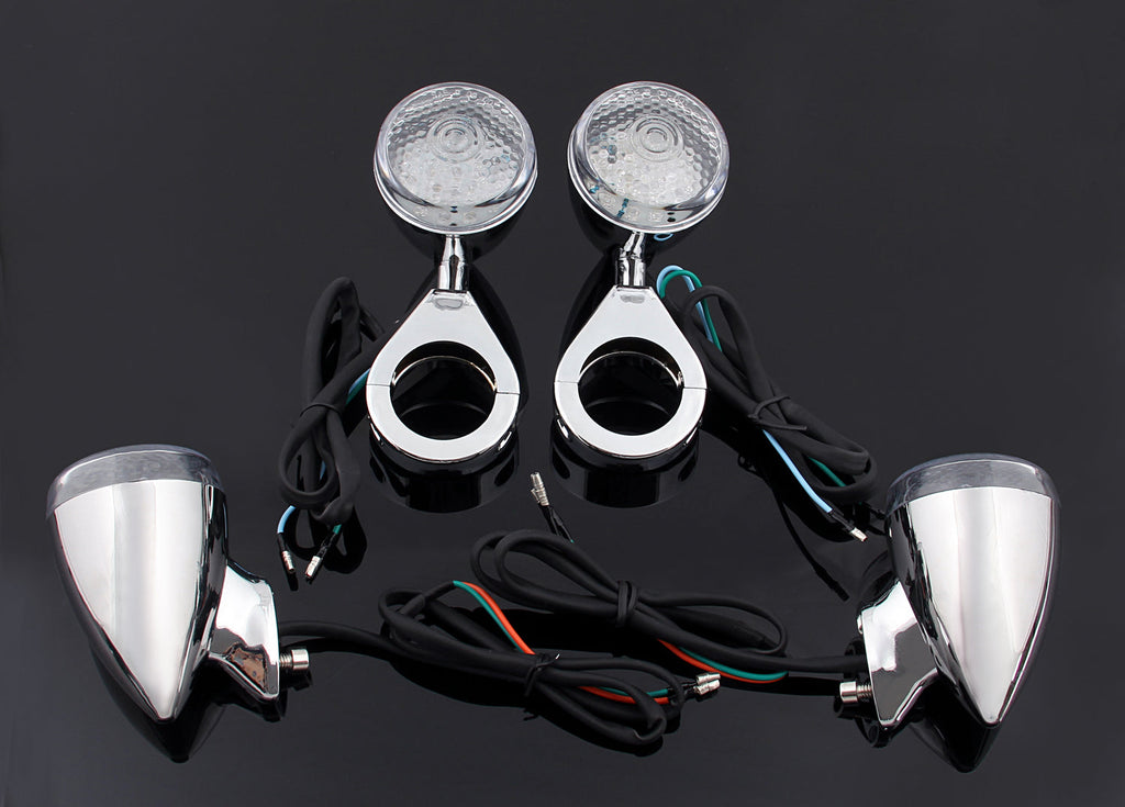 Turn Signal Light 41mm Relocation Clamp For Harley Dyna Sportster Black