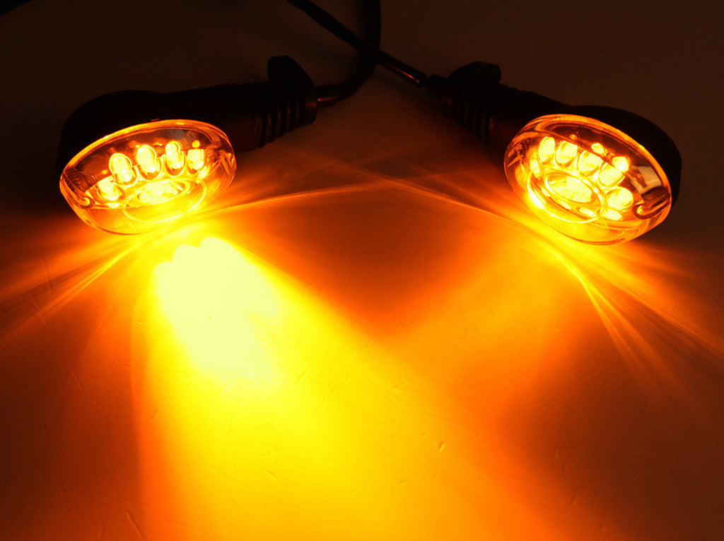 Front Rear LED Turn Signals Blinker Indicator Amber Kawasaki NINJA 250R (08-12)