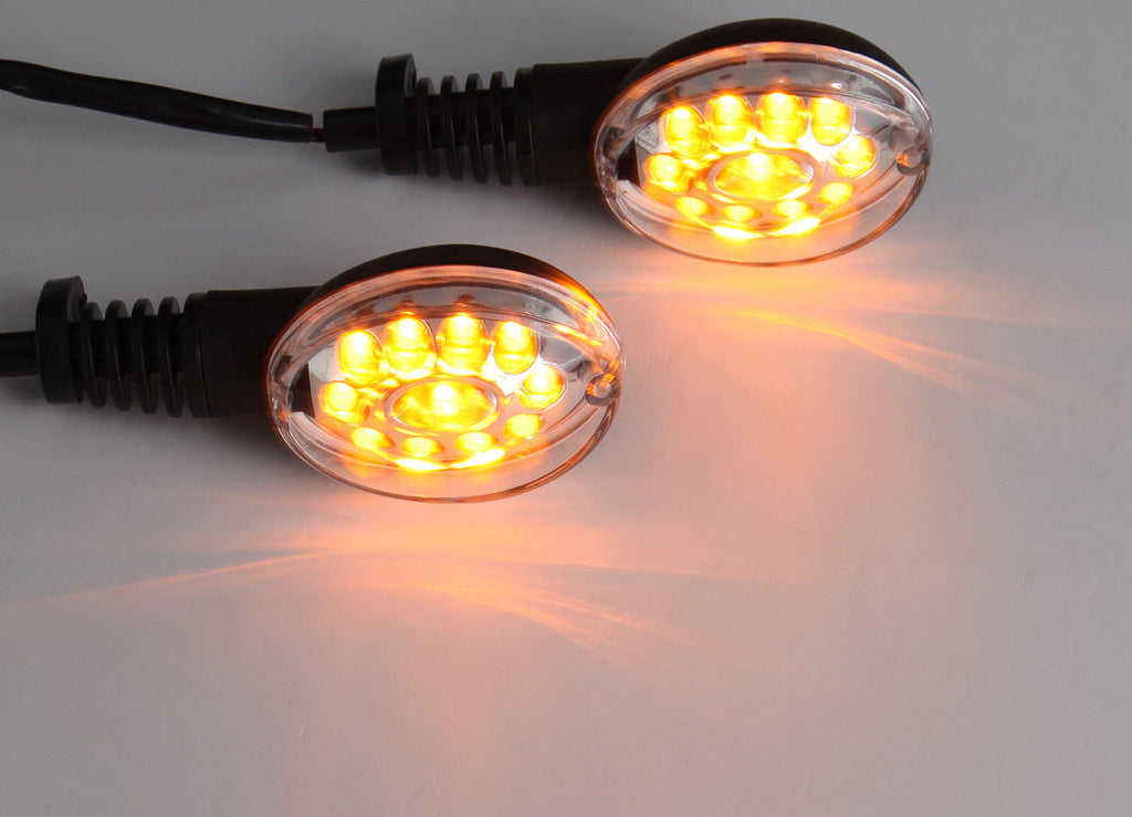 Front Rear LED Turn Signals Blinker Indicator Amber Kawasaki NINJA 250R (08-12)