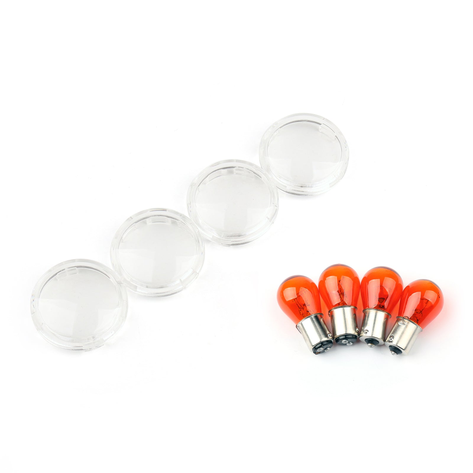 4x Turn Signal Lens Bulbs For Harley Softail Dyna Sportsters (2002-18)