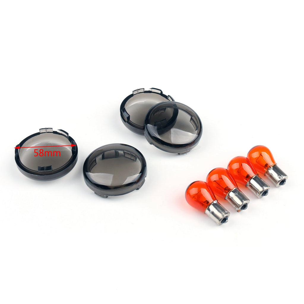 4x Turn Signal Lens Bulbs For Harley Softail Dyna Sportsters (2002-18)