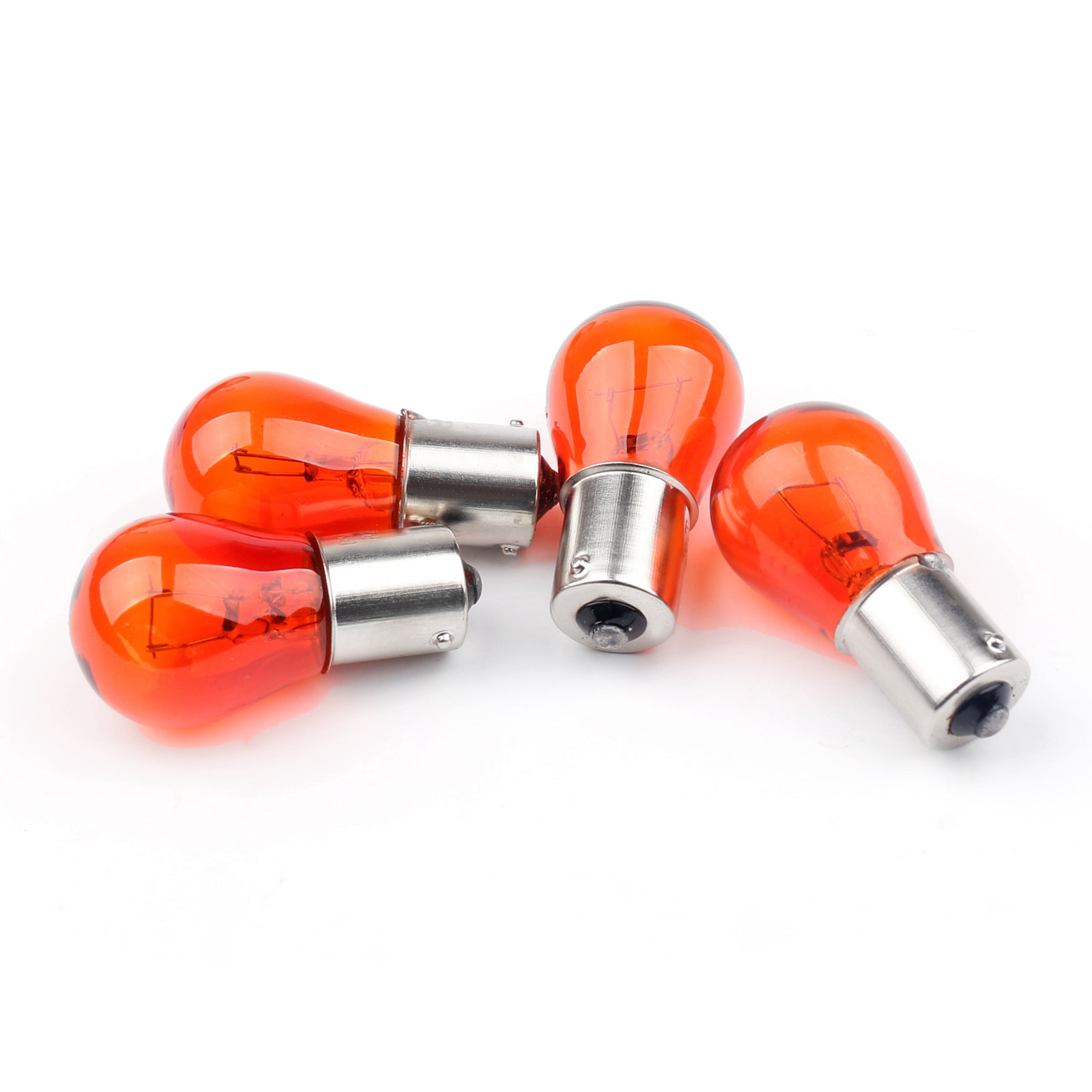4pcs Turn Signal Light Lens Cover + Bulbs For Harley XL 883 48 Sportster