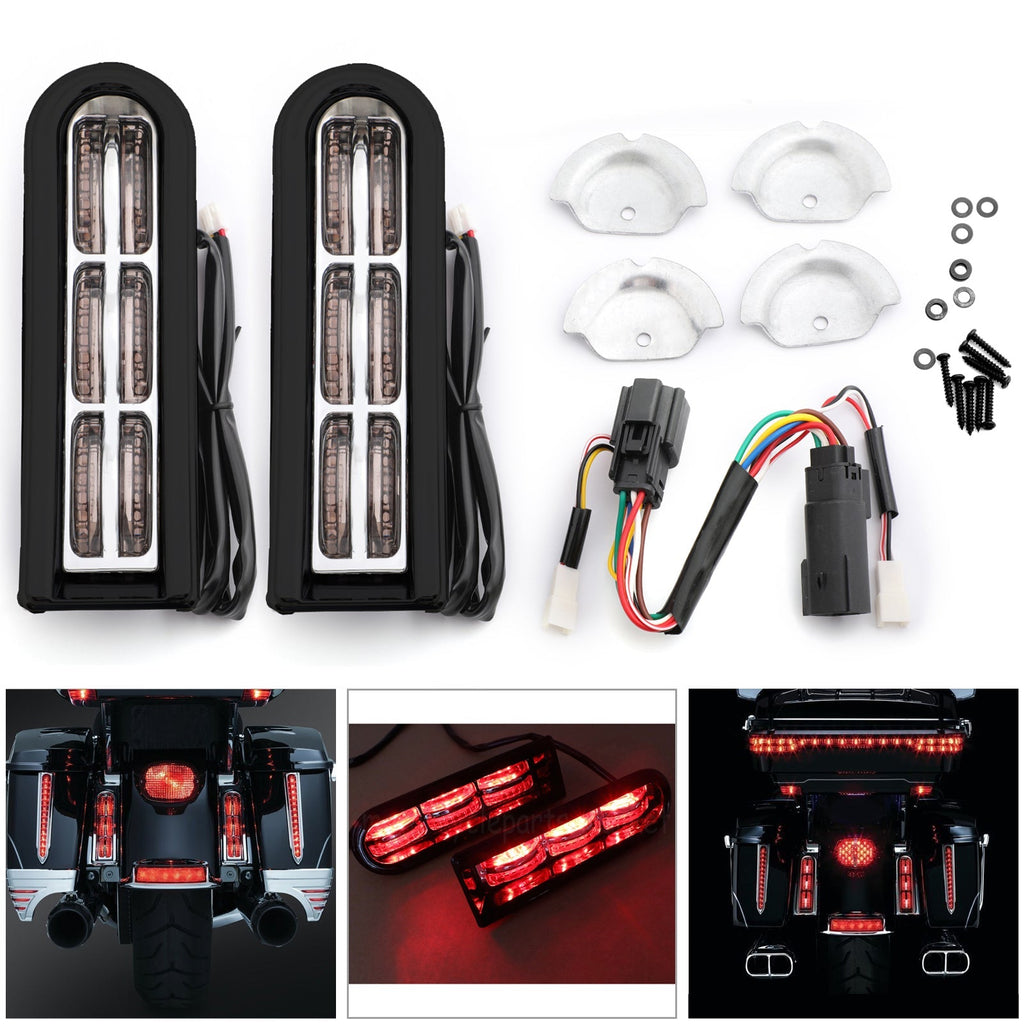 LED Inserts Saddlebag Filler Support Lights For Harley Touring Electra Glide