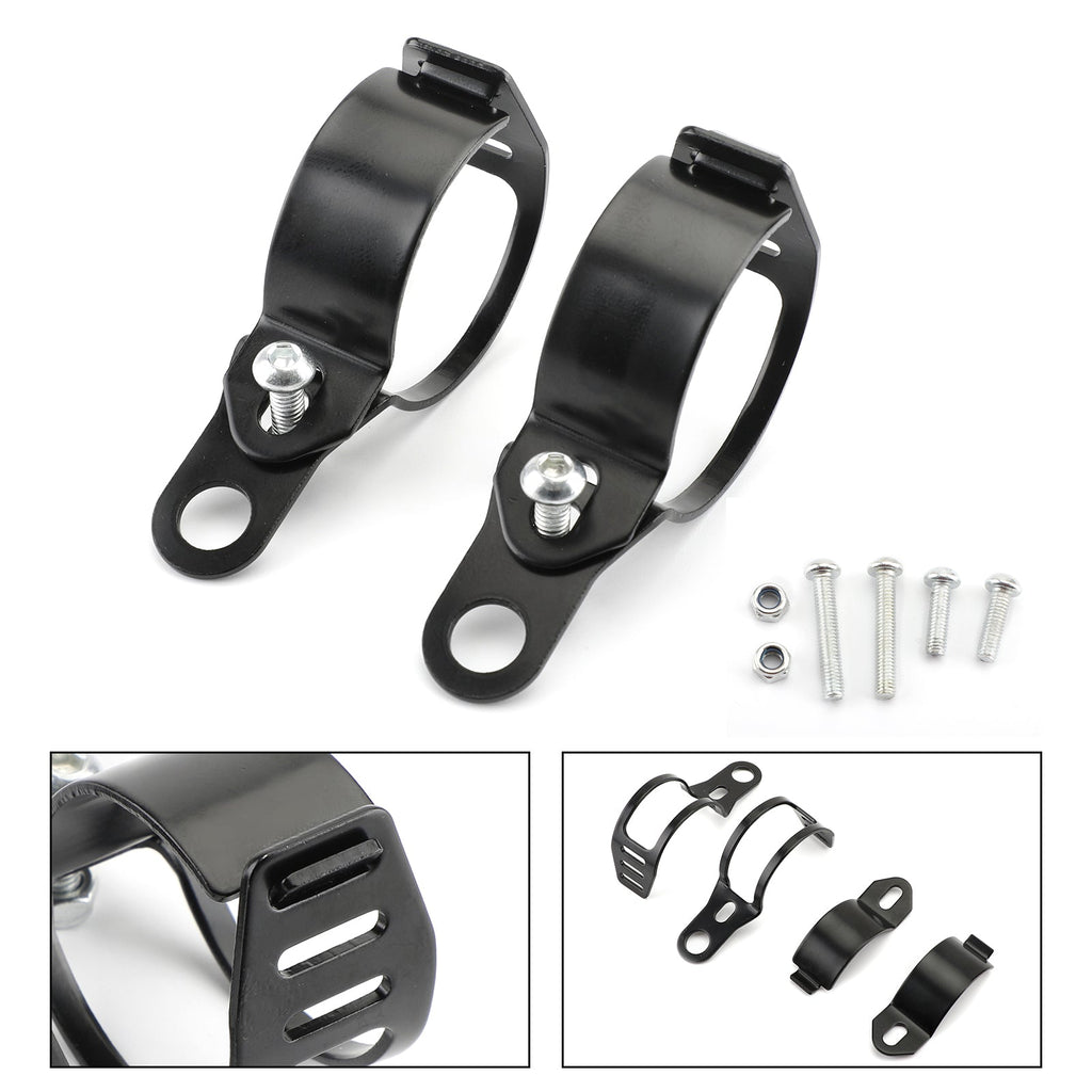 2pcs Front Turn Signal Light Bracket Holder Fork Bar Mount Clamp Holder 41-51mm