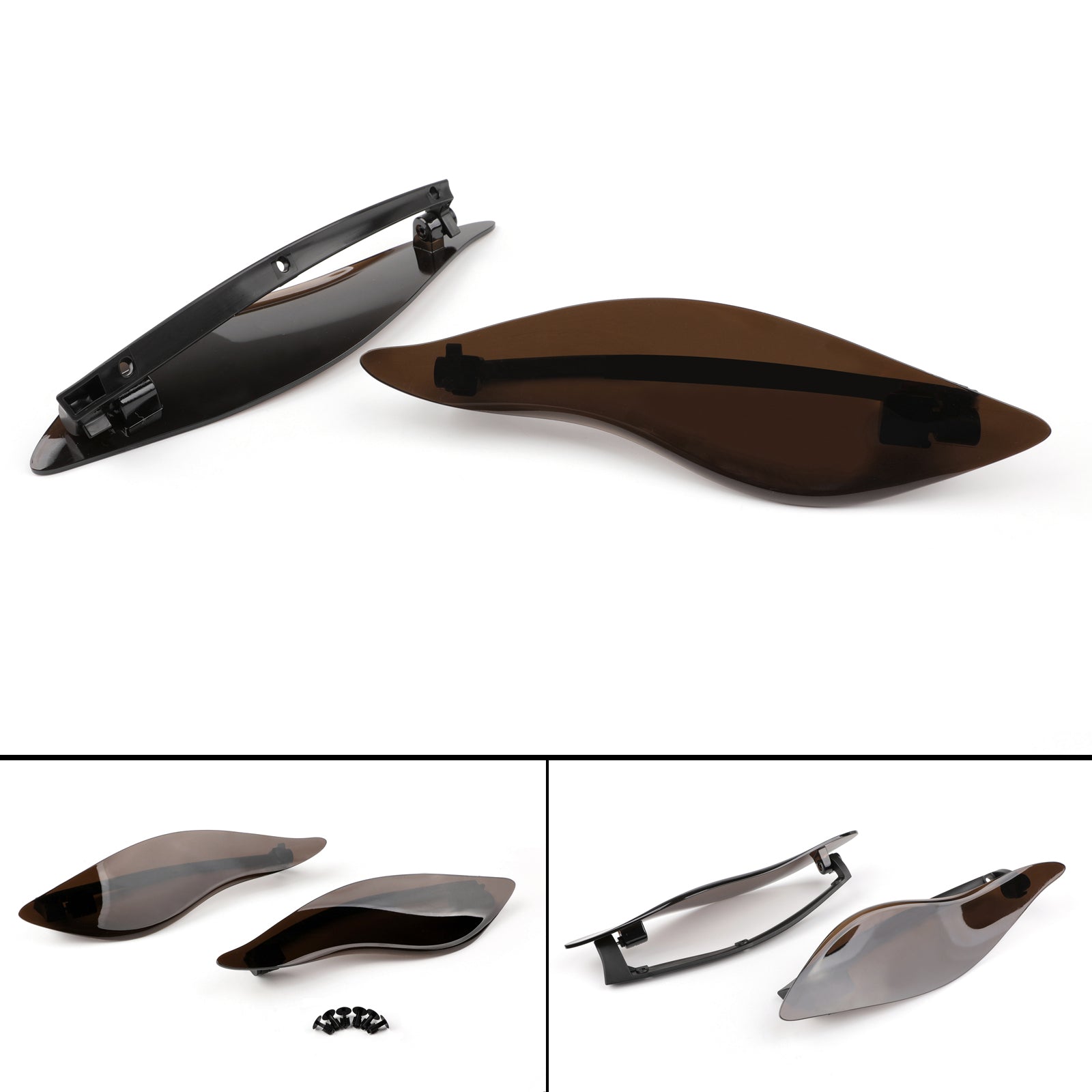 2 x ABS Plastic Side Wings Air Deflectors For Harley Davidson Touring FL 2014-2018, 2 Color