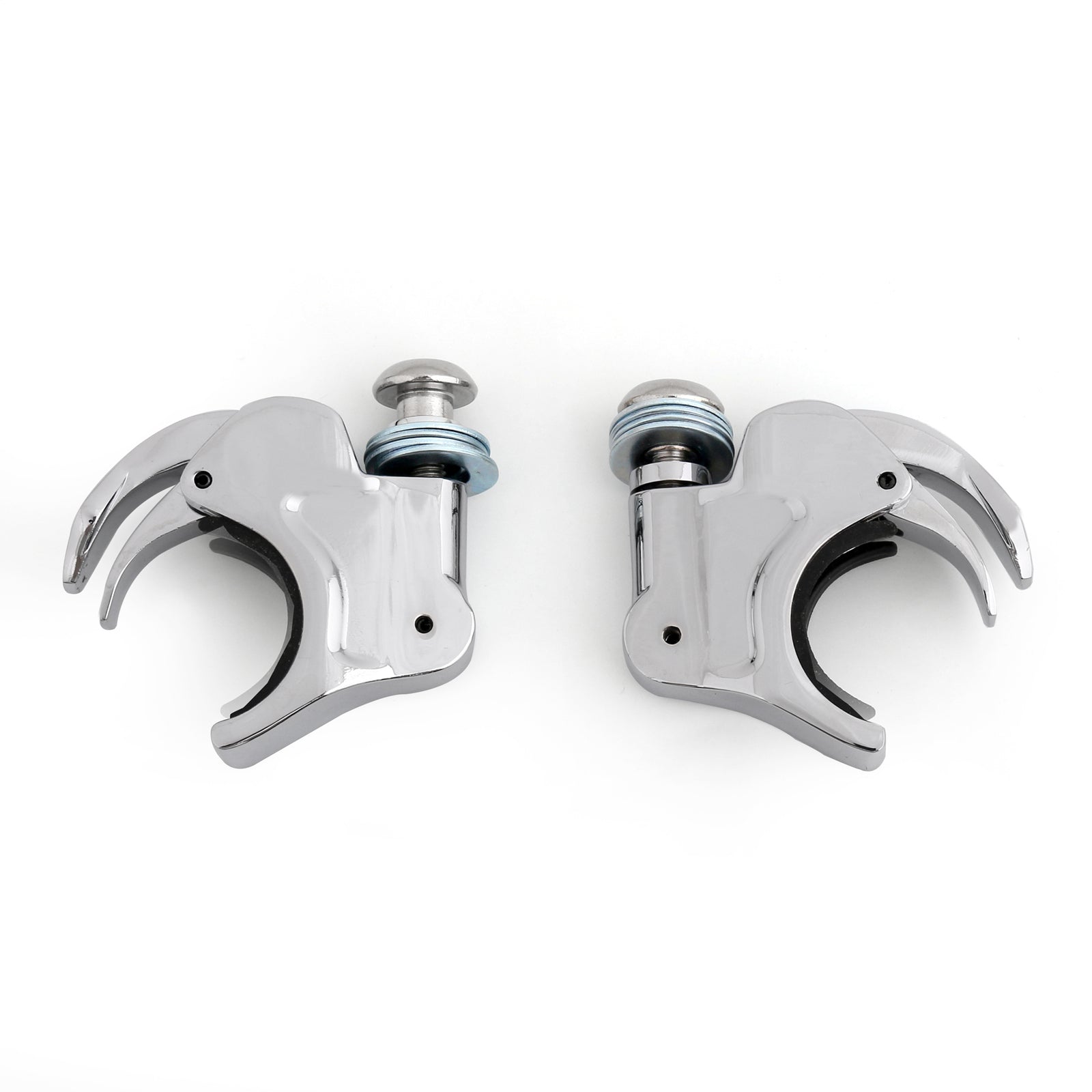 Pair 39mm Windshield Windscreen Clamps For Harley Dyna Sportster XL 883 1200 CHR