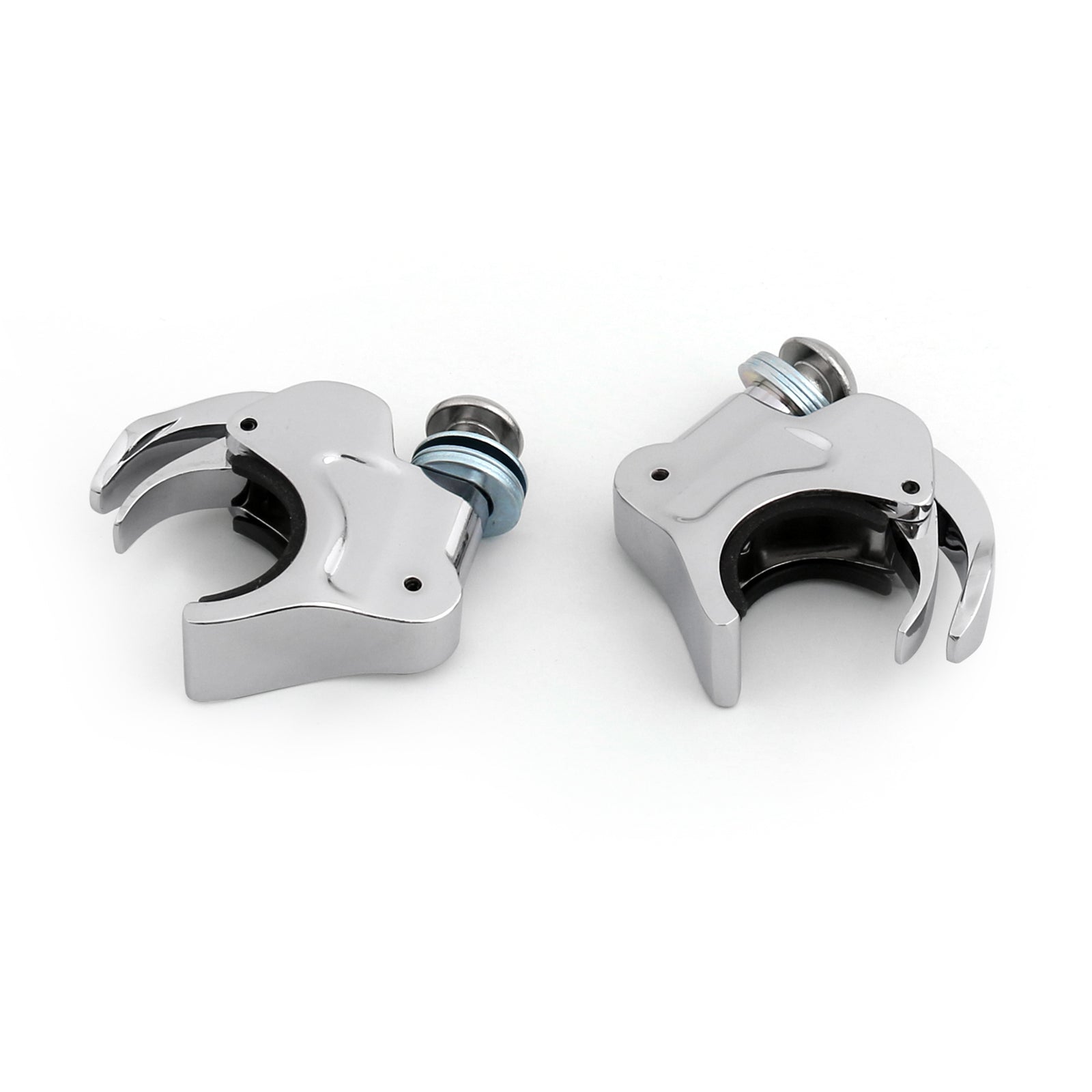 Pair 39mm Windshield Windscreen Clamps For Harley Dyna Sportster XL 883 1200 CHR