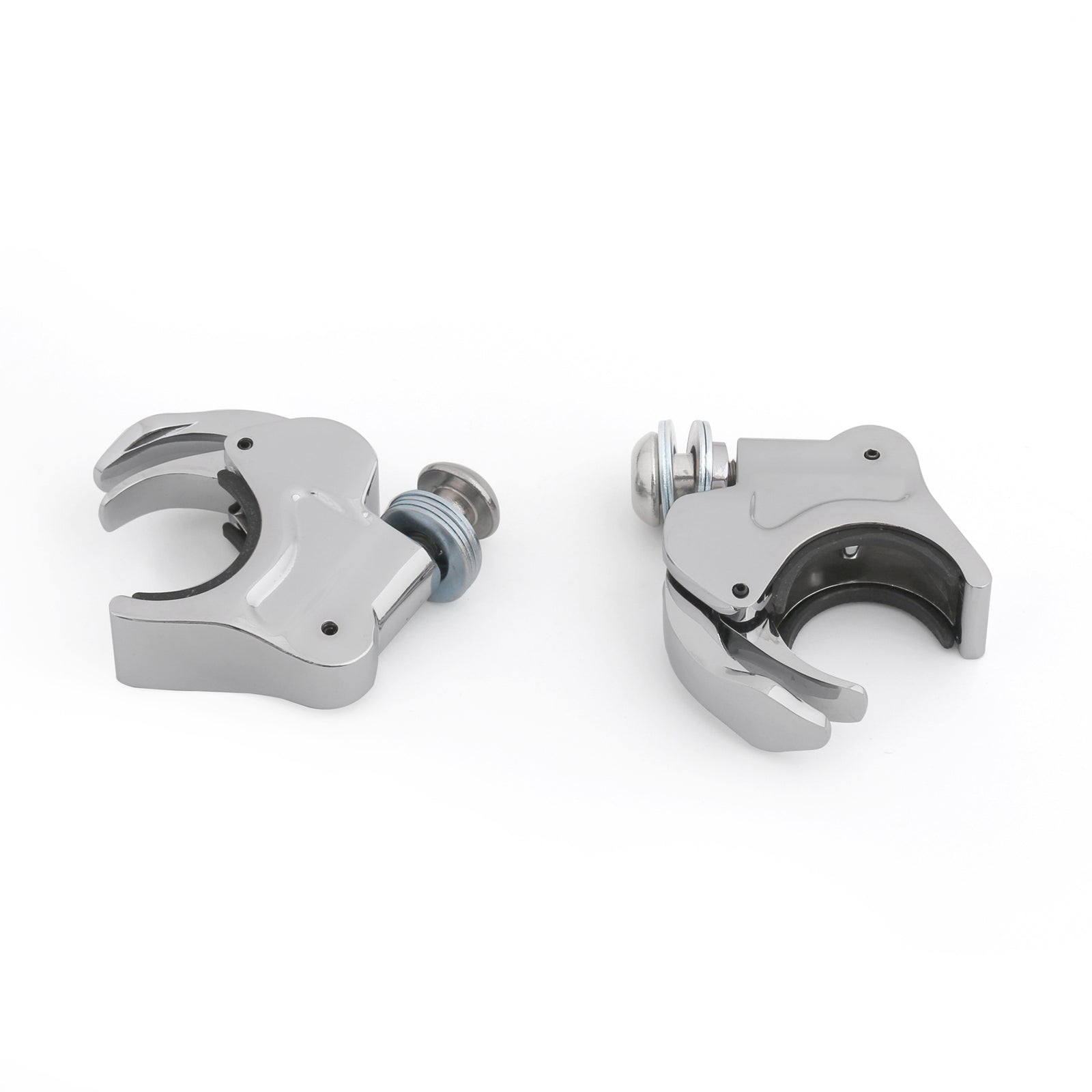Pair 39mm Windshield Windscreen Clamps For Harley Dyna Sportster XL 883 1200 CHR