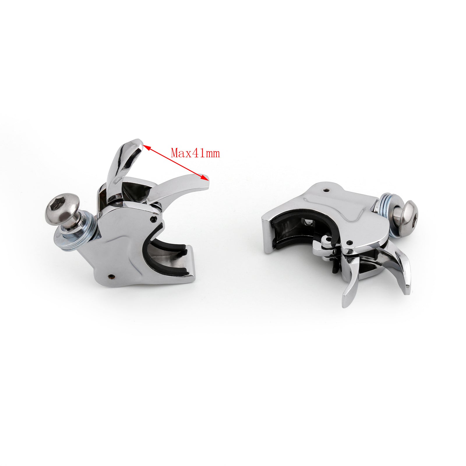 Pair 39mm Windshield Windscreen Clamps For Harley Dyna Sportster XL 883 1200 CHR