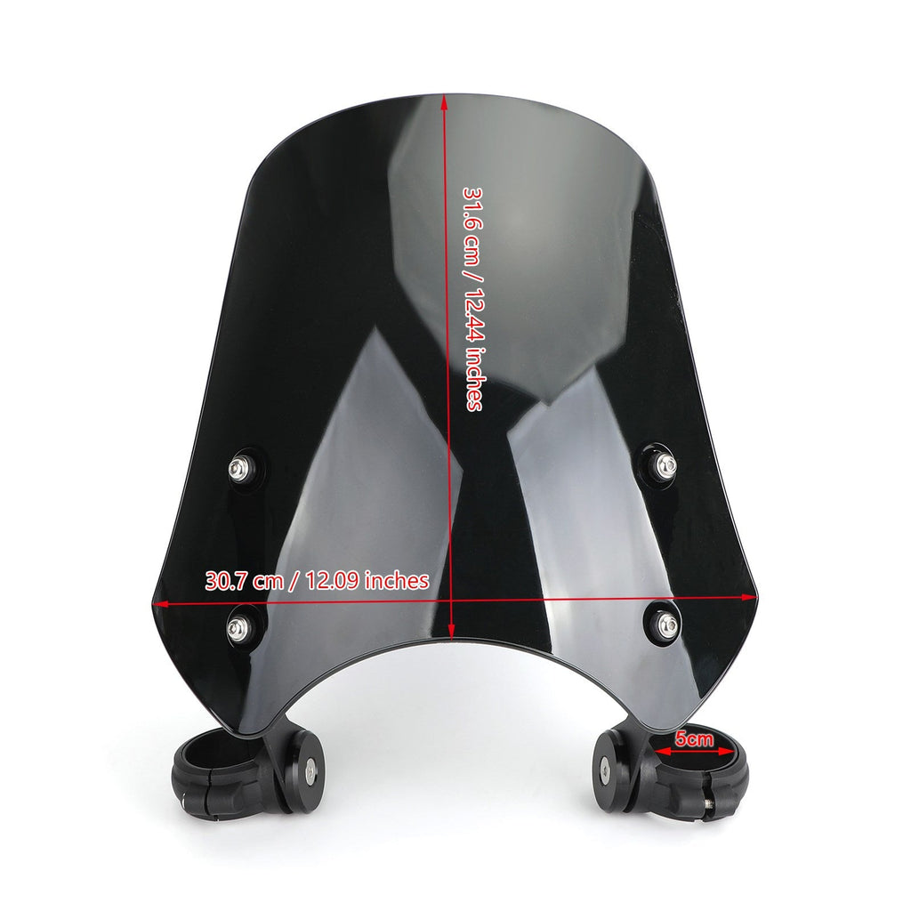 ABS Motorcycle Windscreen Windshield for Harley Dyna Softail Models Black CA Market