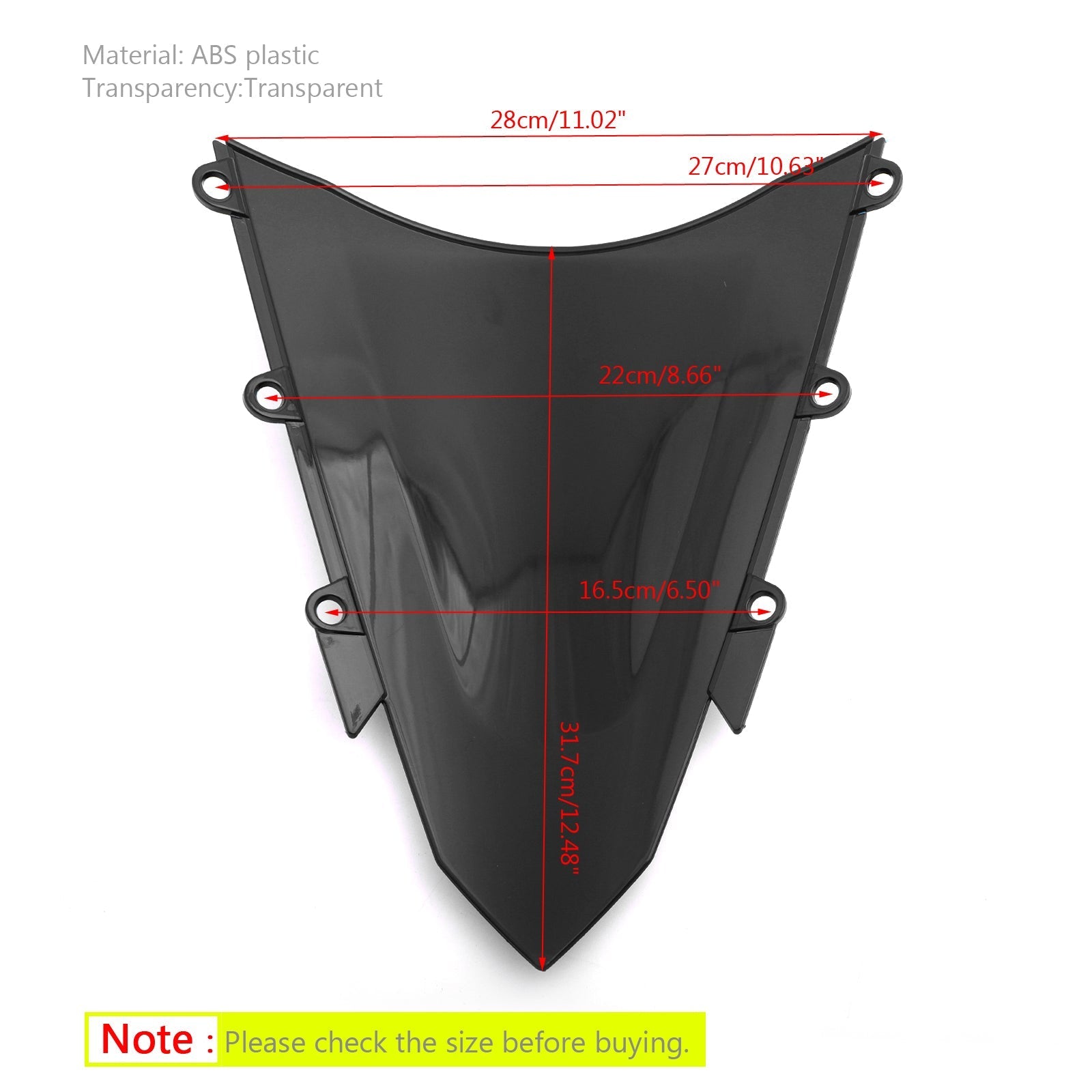 1 piece Motorcycle ABS Windscreen Windshield for Honda CBR500R 2016-2018