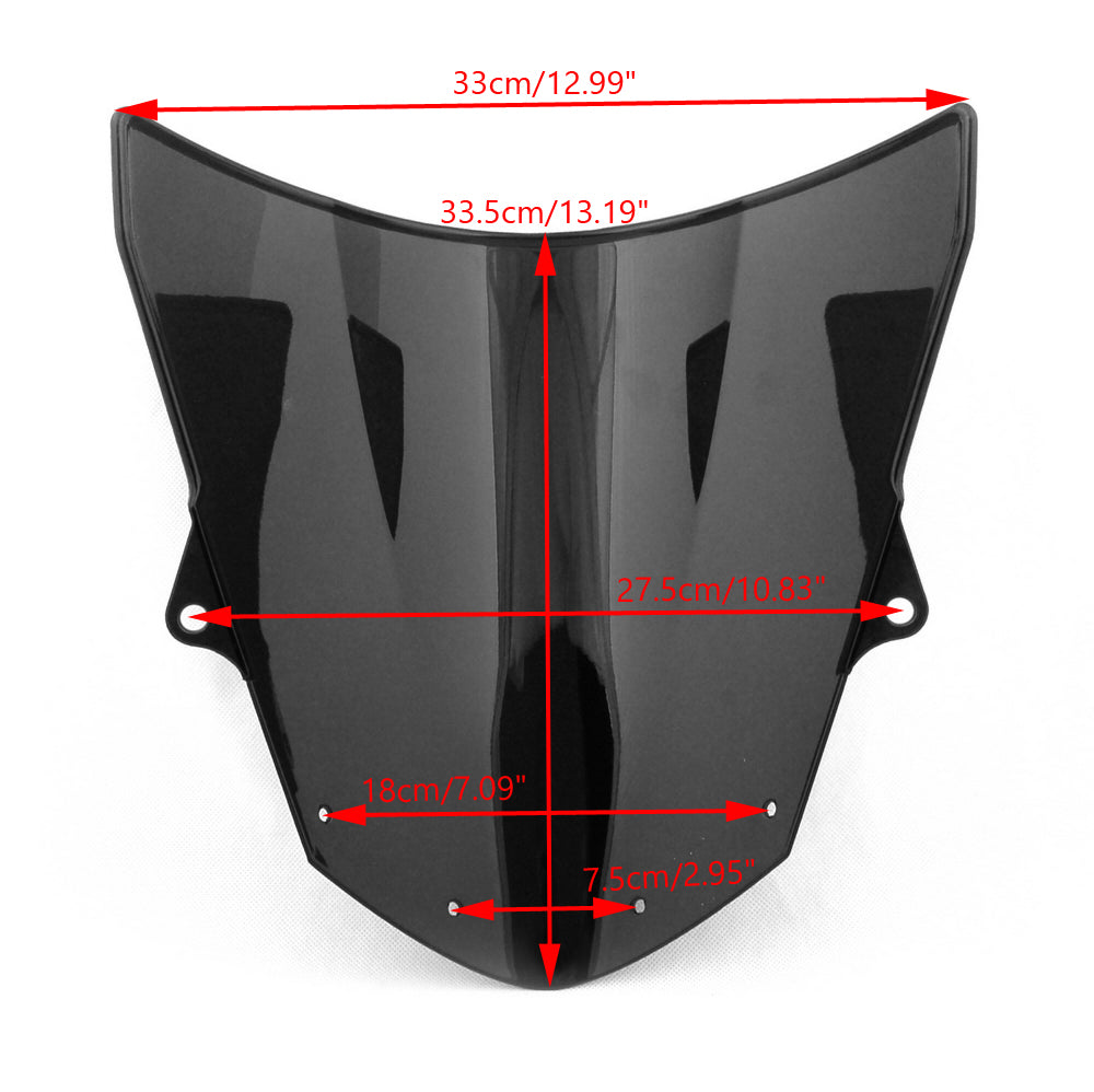 Windshield WindScreen Double Bubble For Kawasaki ZX6R 2009-2014 ZX10R 08-10, 5 Color