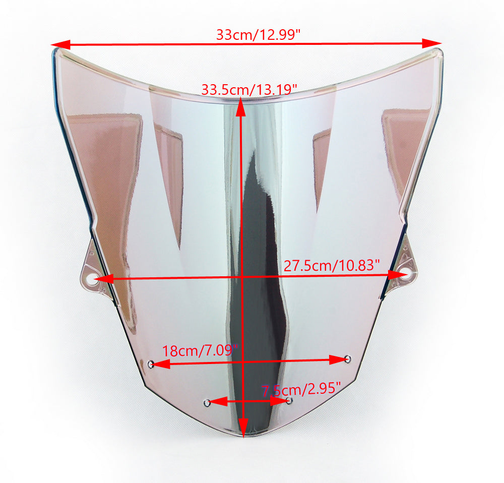 Windshield WindScreen Double Bubble For Kawasaki ZX6R 2009-2014 ZX10R 08-10, 5 Color