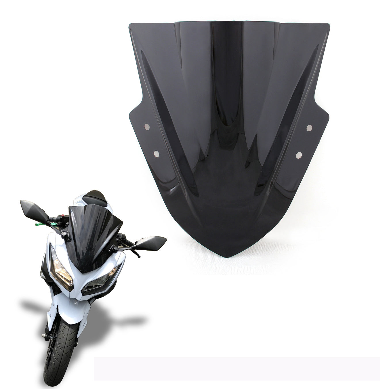 Windshield WindScreen Double Bubble For Kawasaki Ninja 300 EX300 2013-2017